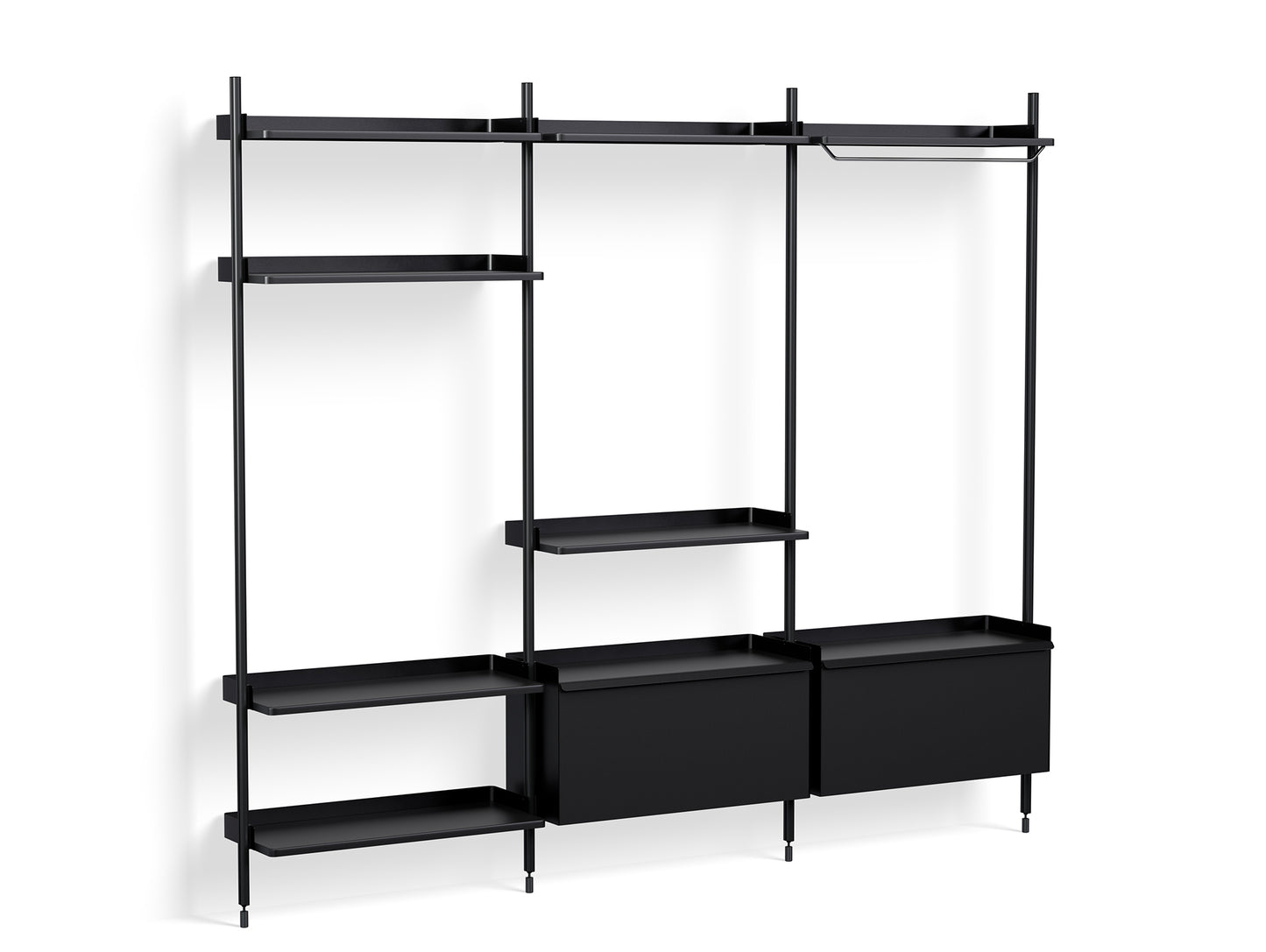 Pier System 1093 by HAY - Black Anodised Aluminium Uprights / PS Black