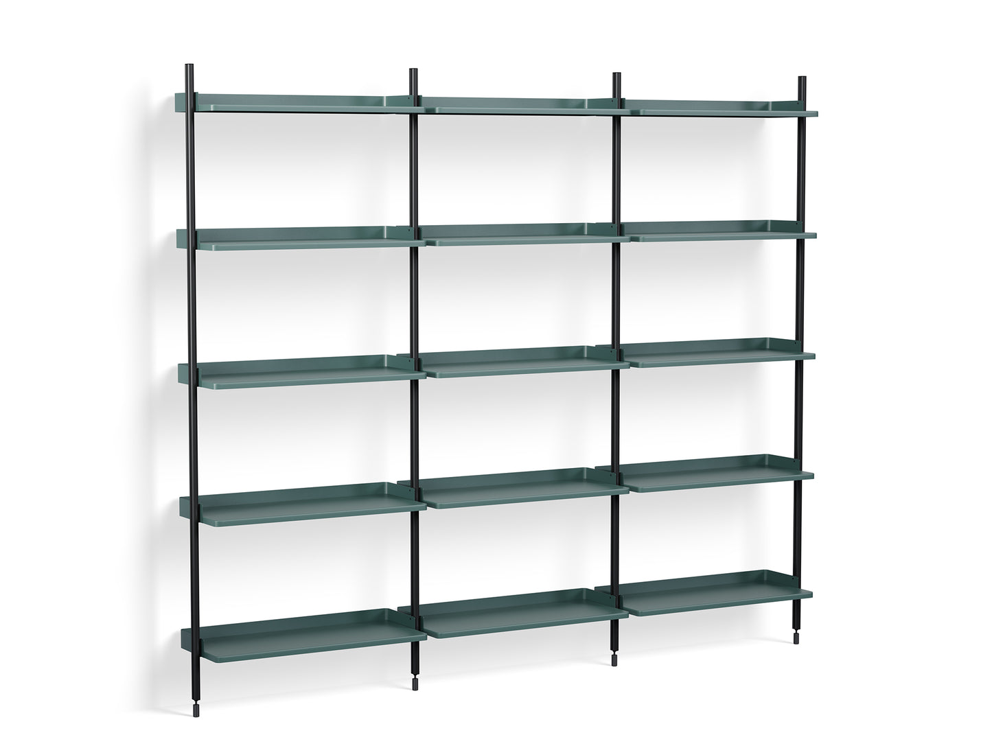 Pier System 113 by HAY - Black Anodised Aluminium Uprights / PS Blue
