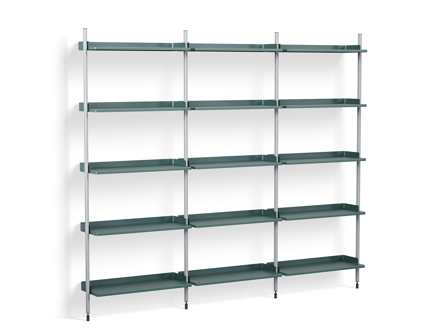 Pier System 113 by HAY - Clear Anodised Aluminium Uprights / PS Blue
