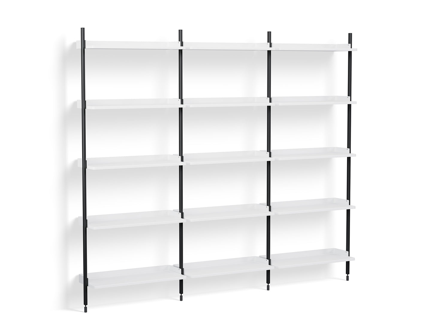 Pier System 113 by HAY - Black Anodised Aluminium Uprights / PS White