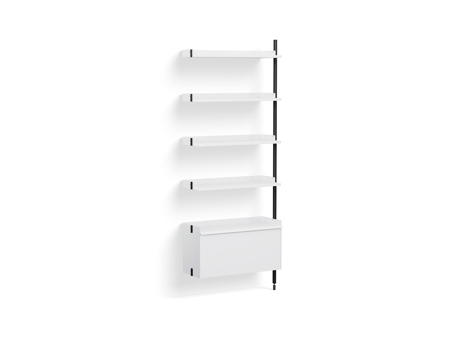 Pier System 120 Add-ons by HAY - Black Anodised Aluminium Uprights / PS White