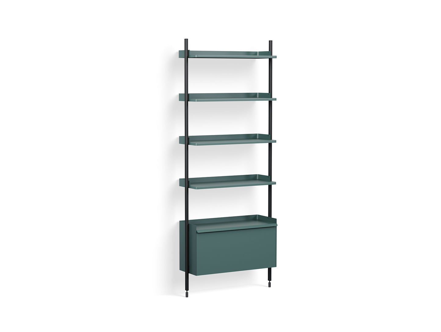 Pier System 121 by HAY - Black Anodised Aluminium Uprights / PS Blue