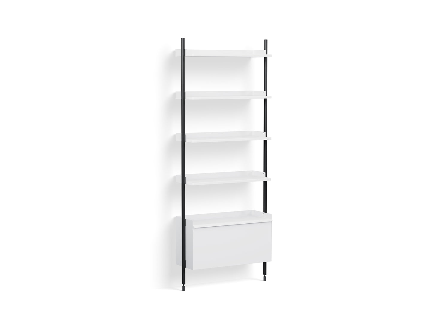 Pier System 121 by HAY - Black Anodised Aluminium Uprights / PS White