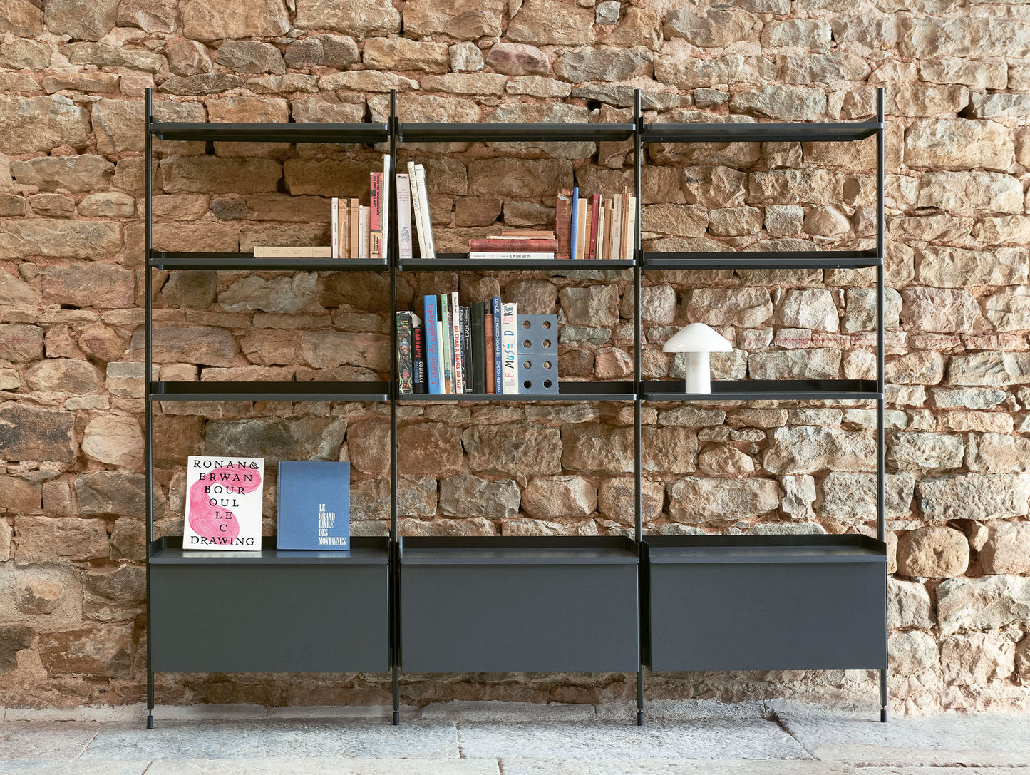 Pier System 133 by HAY - Black Anodised Aluminium Uprights / PS Black