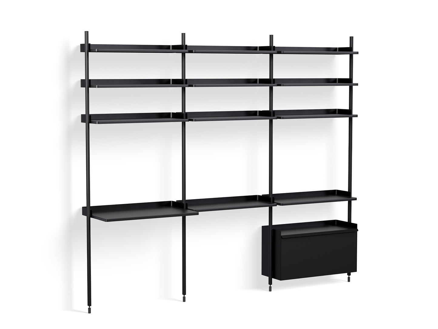 Pier System 23 by HAY - Black Anodised Aluminium Uprights / PS Black