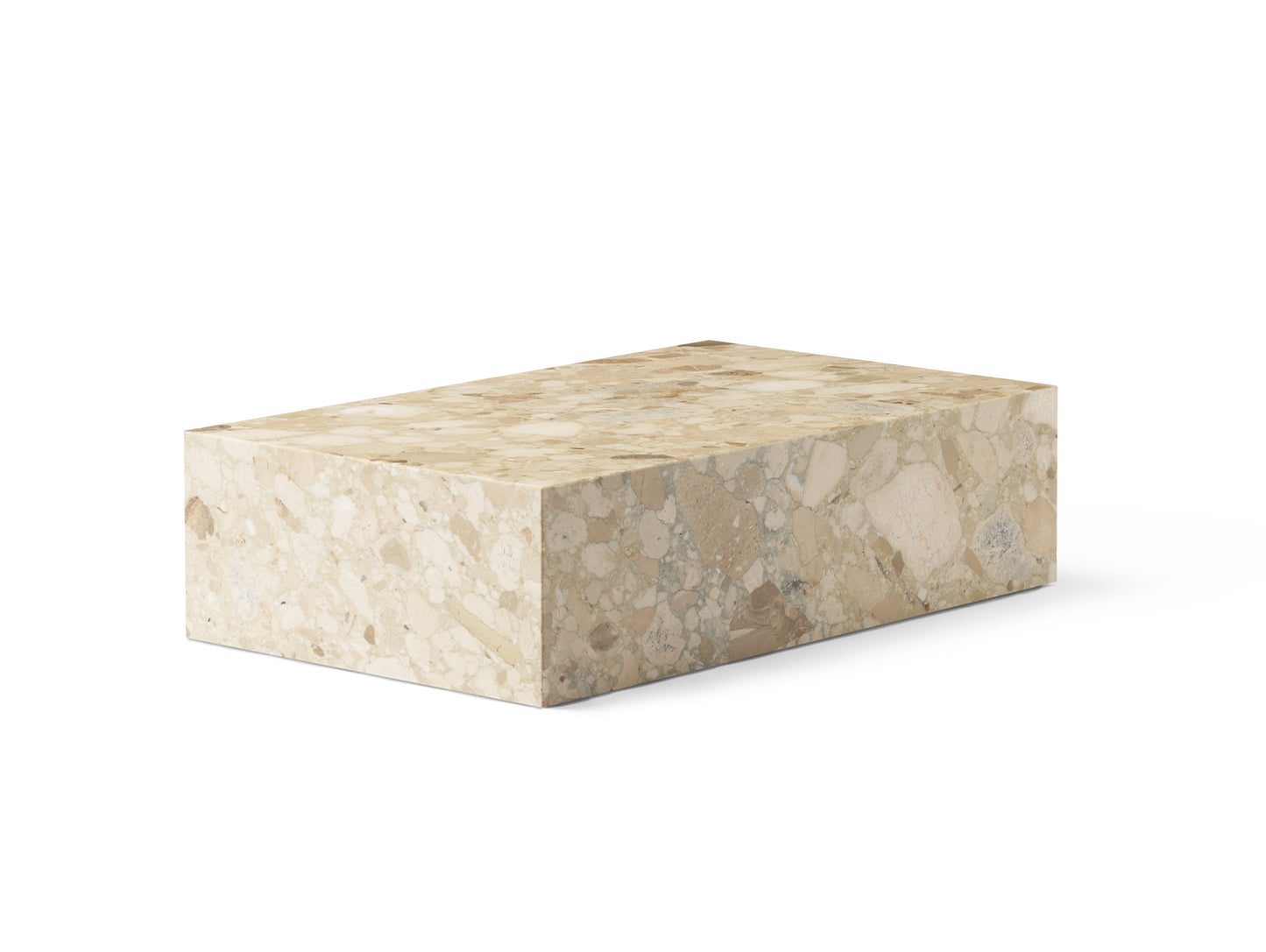 Marble Plinth Low - Sand Kunis Breccia Marble - by Menu
