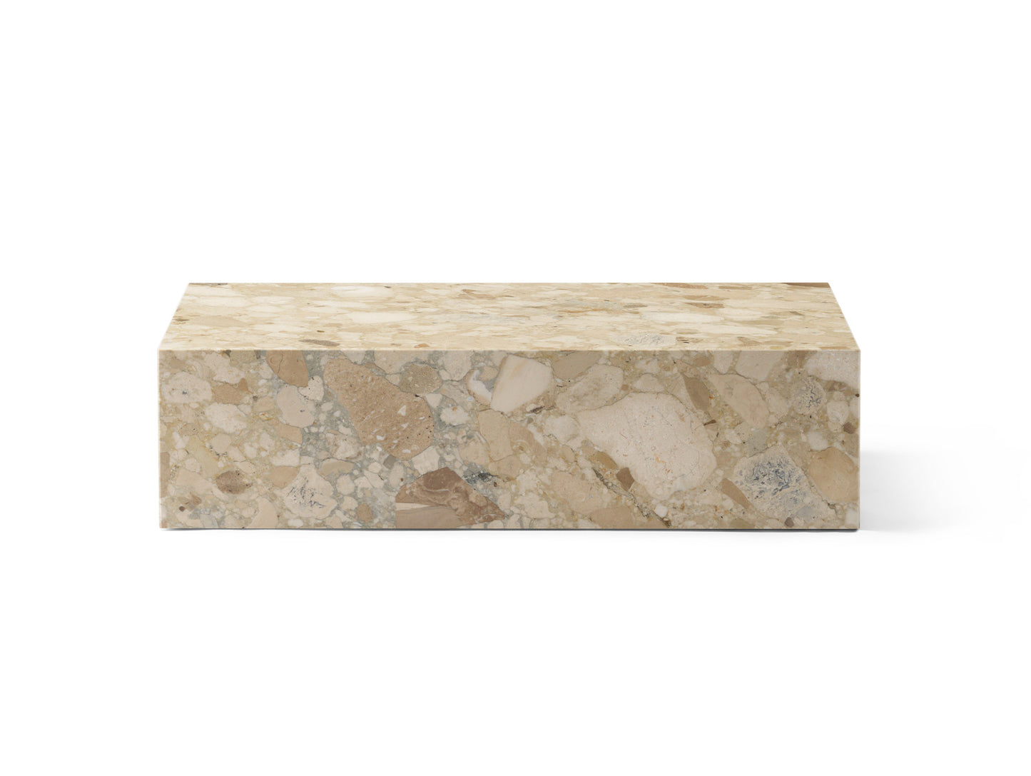 Marble Plinth Low - Sand Kunis Breccia Marble - by Menu