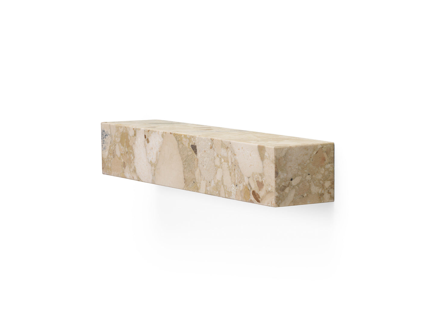 Marble Plinth Shelf by Menu - Sand Kunis Breccia Marble