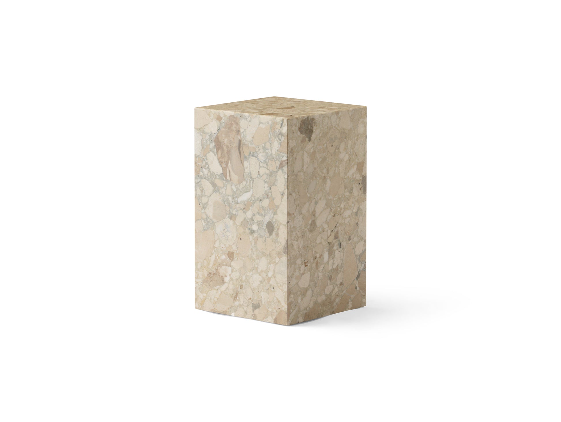 Plinth Tall - Sand Kunis Breccia Marble - Menu