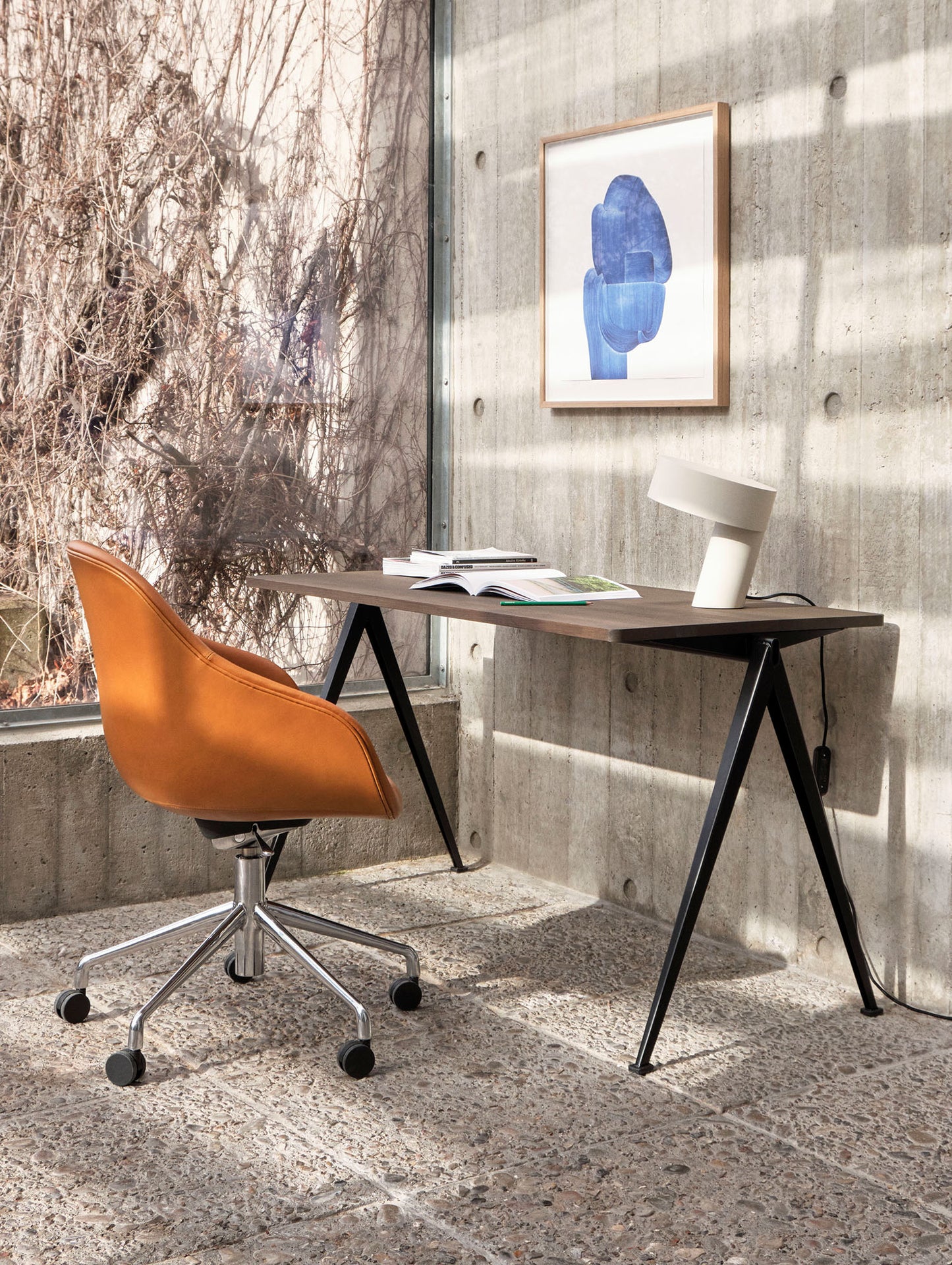 Pyramid Table 01 by HAY - Smoked Oiled Oak / Black Frame