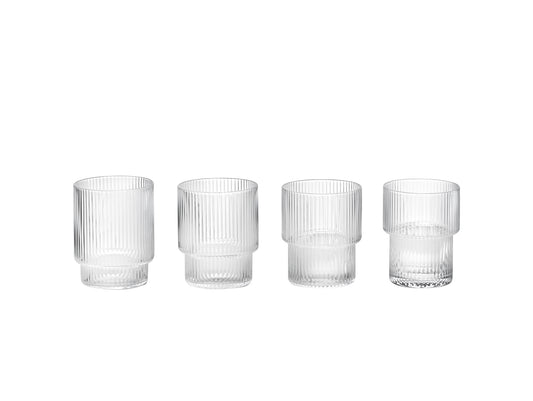 Ripple Glasses - Set of 4 (Clear)