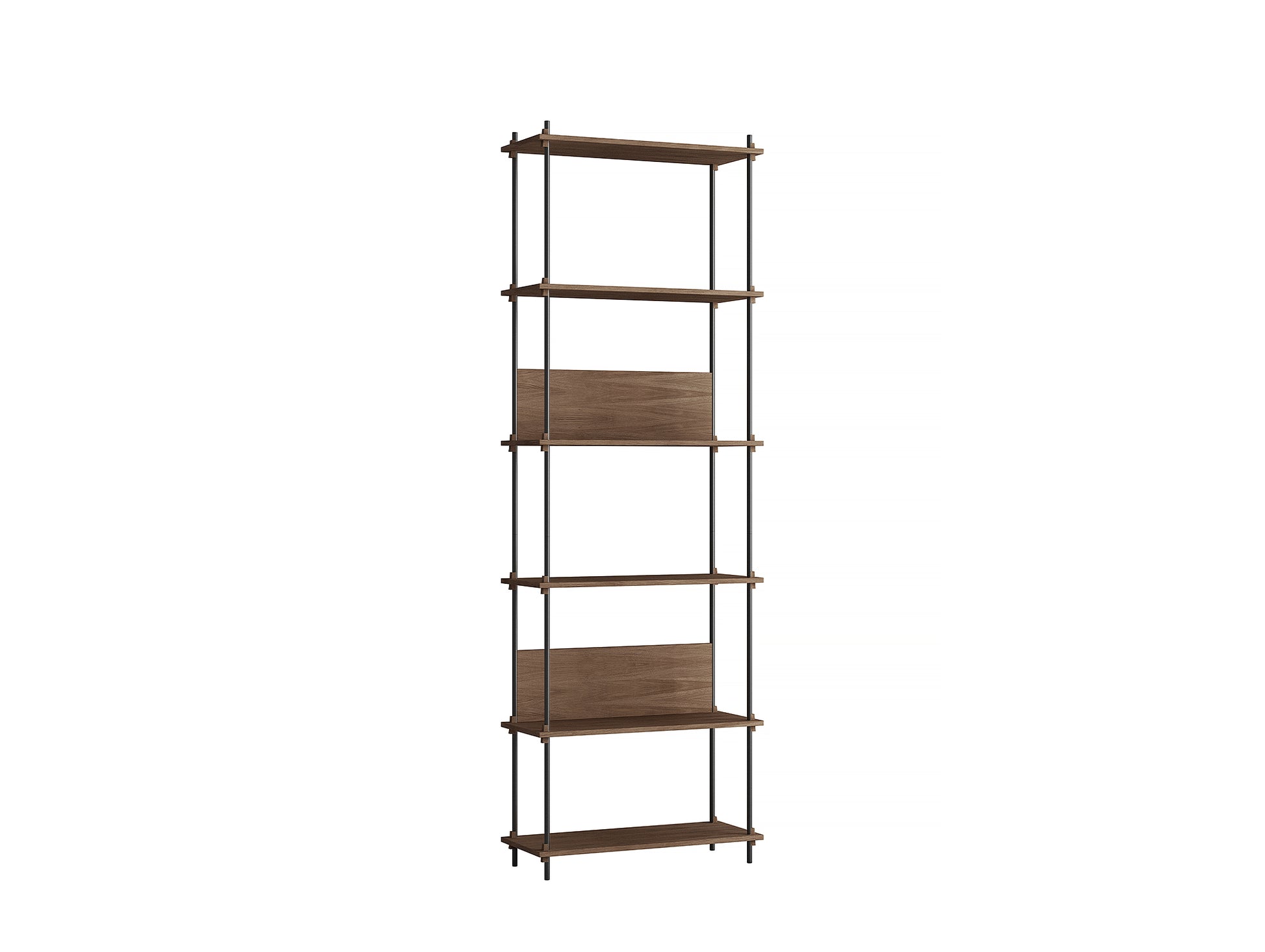 Moebe Shelving System - S.255.1.A Set in Black / Smoked Oak
