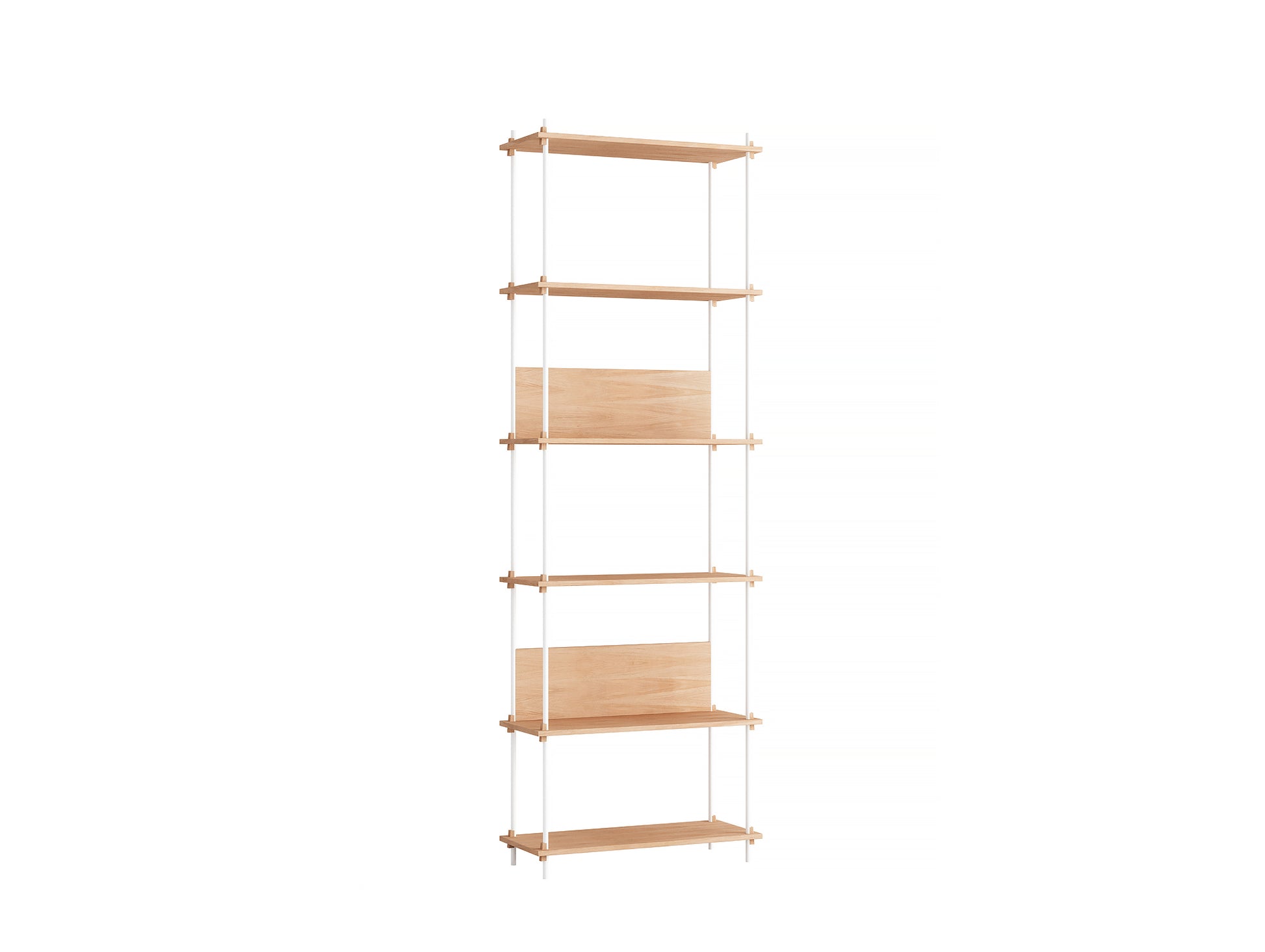 Moebe Shelving System - S.255.1.A Set in White / Oiled Oak