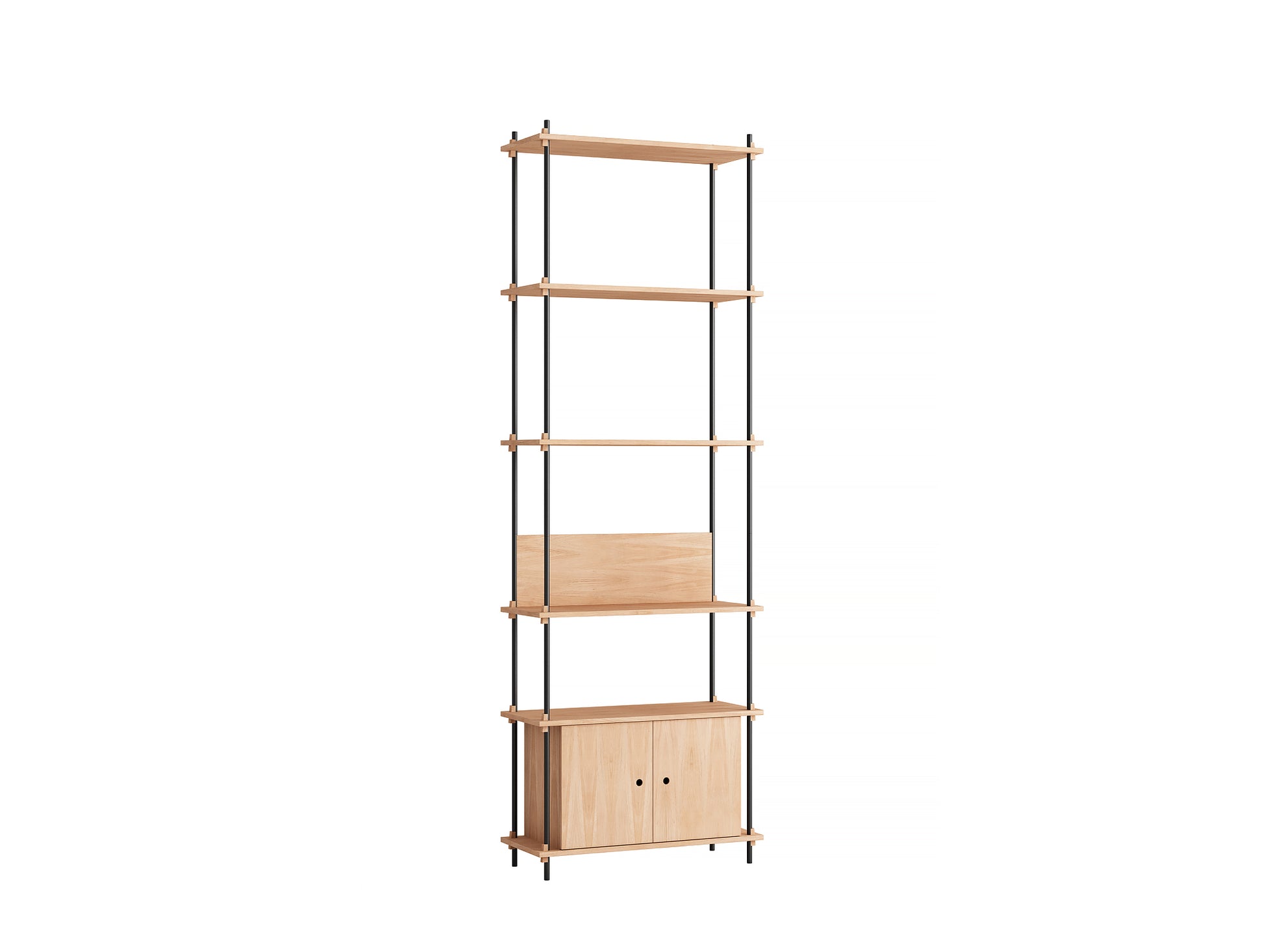 Moebe Shelving System - S.255.1.B Set in Black / Oiled Oak