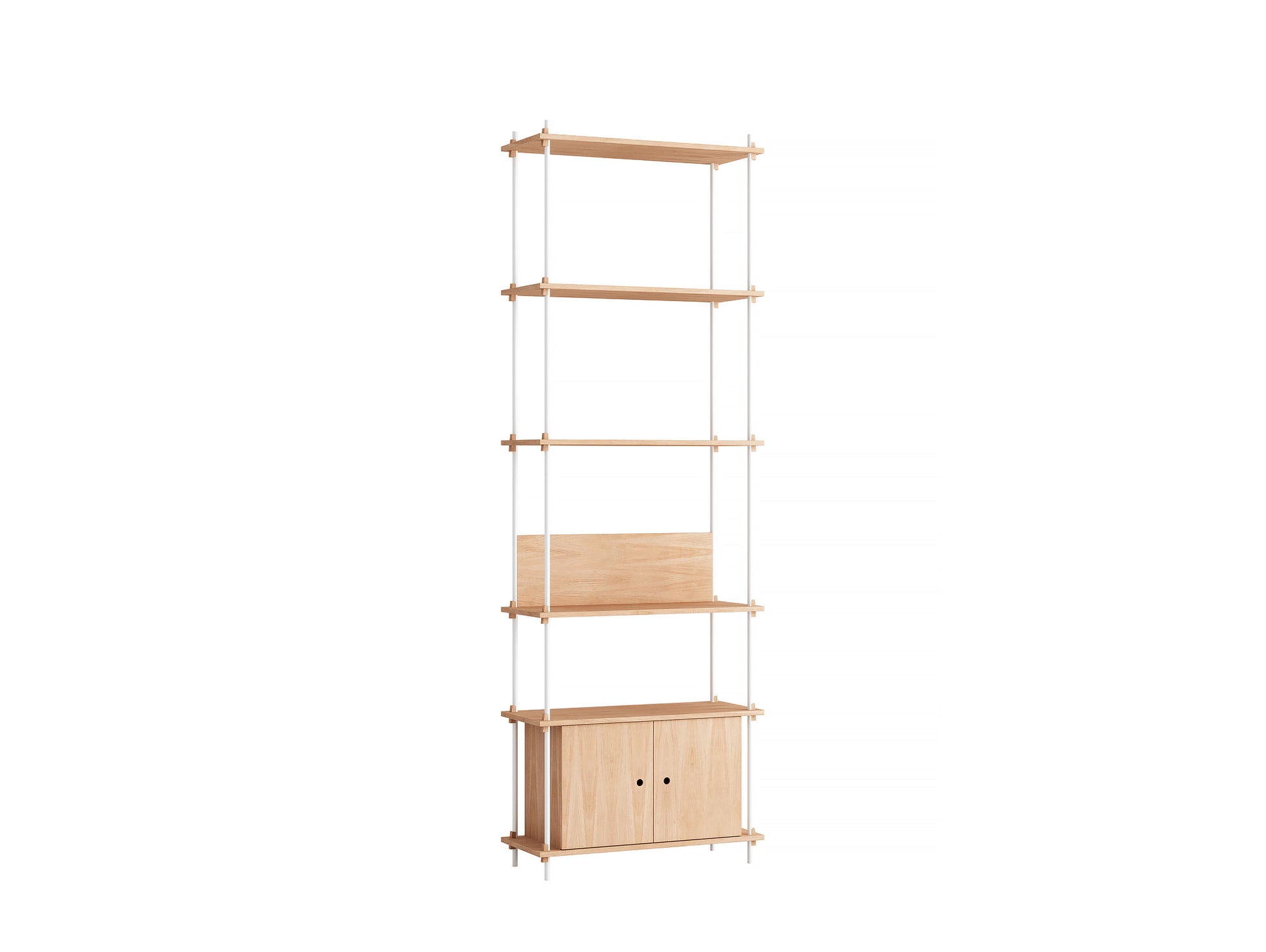 Moebe Shelving System - S.255.1.B Set in White / Oiled Oak