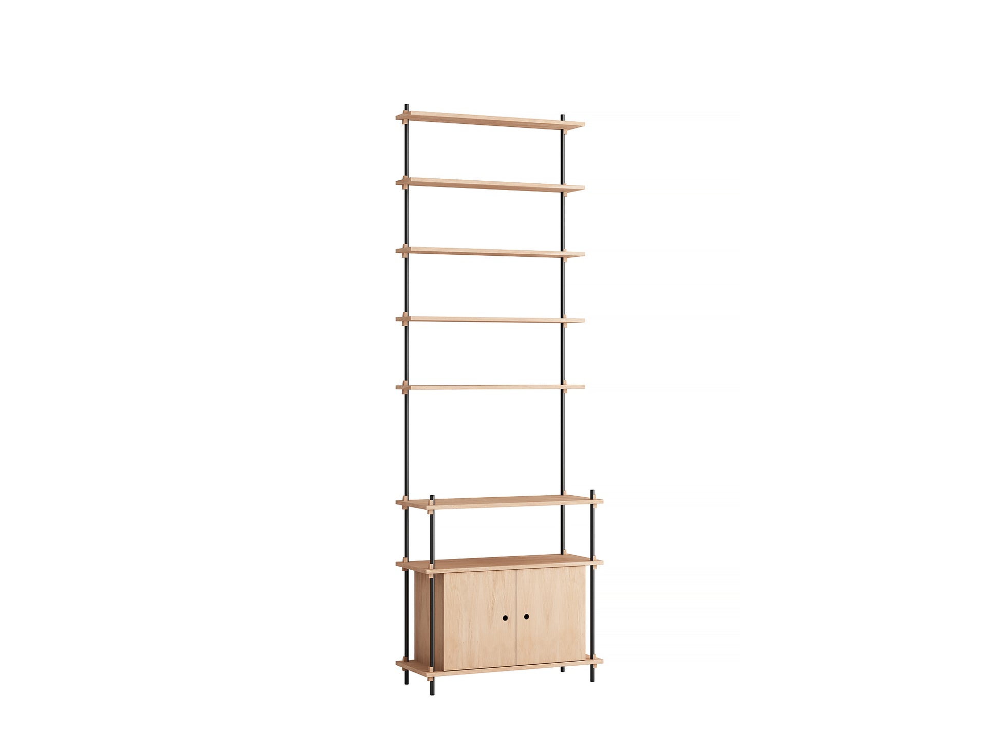 Moebe Shelving System - S.255.1.C Set in Black / Oiled Oak