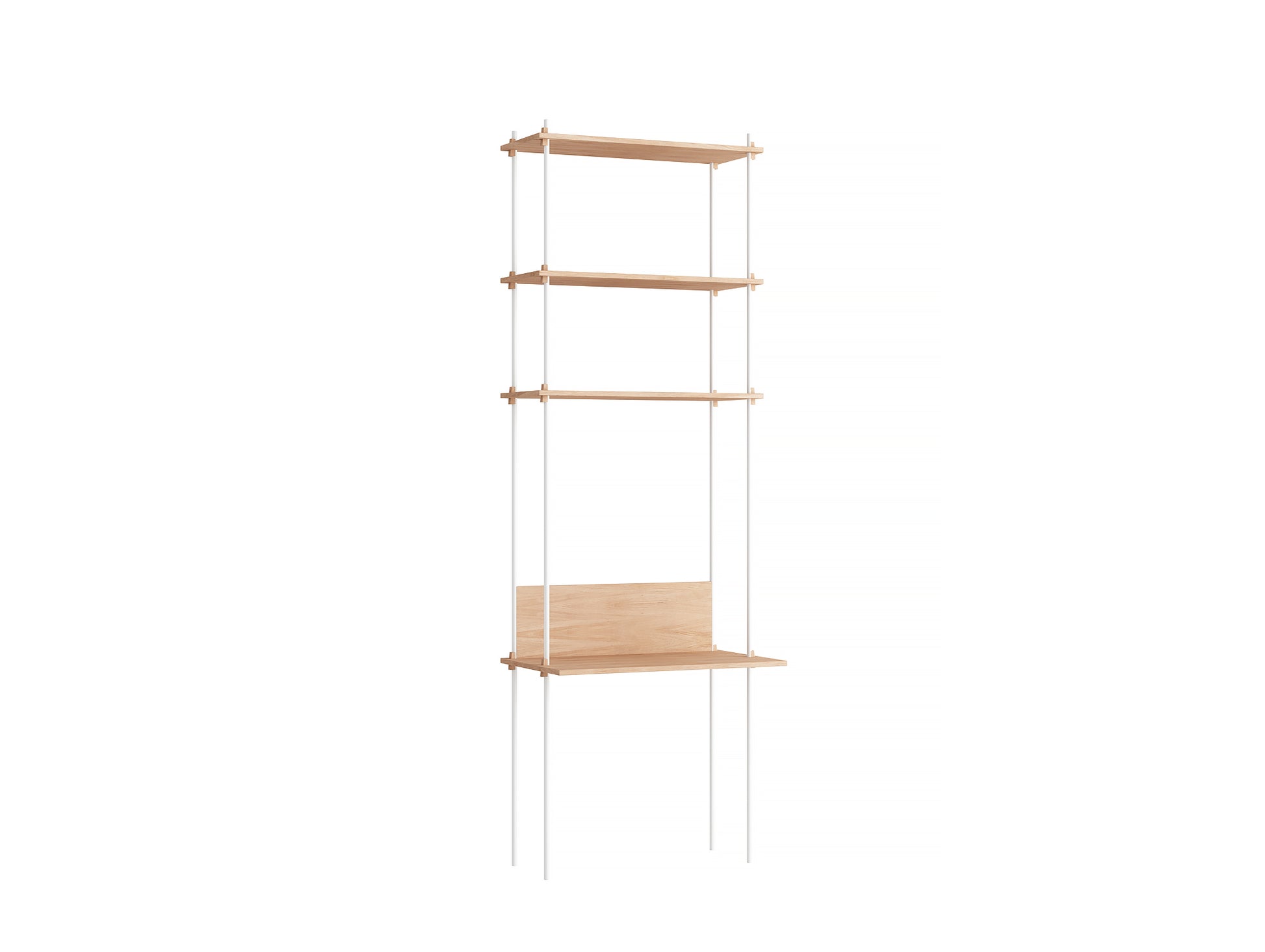Moebe Shelving System - S.255.1.D Set in White / Oiled Oak