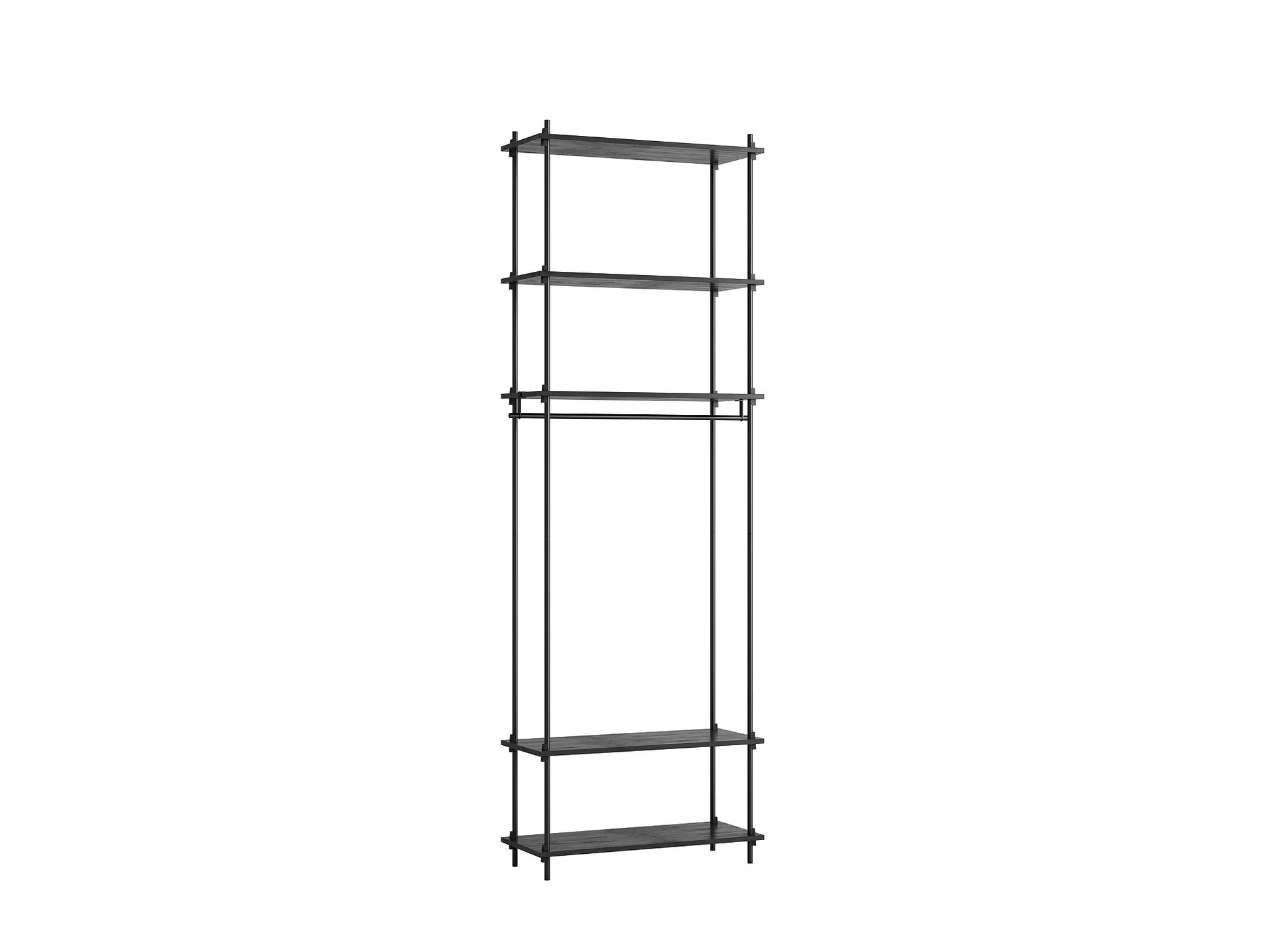 Moebe Shelving System - S.255.1.F Set in Black / Black Painted Oak