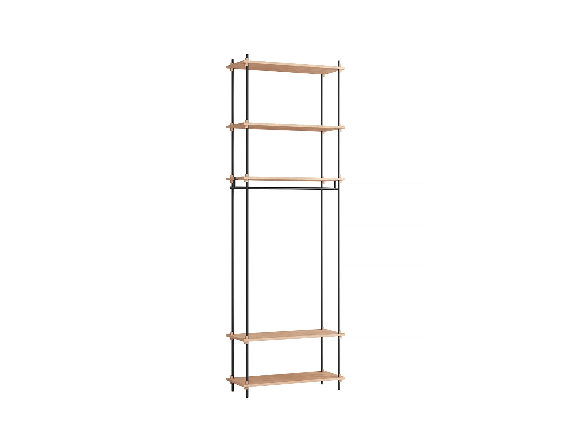 Moebe Shelving System - S.255.1.F Set in Black / Oiled Oak