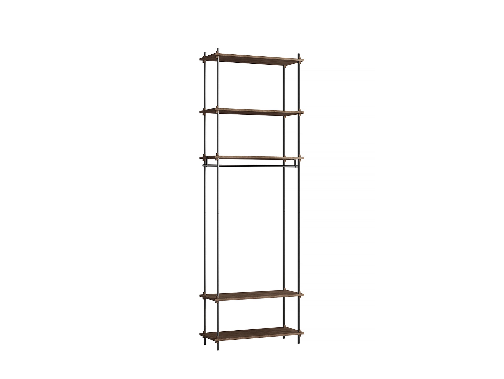 Moebe Shelving System - S.255.1.F Set in Black / Smoked Oak