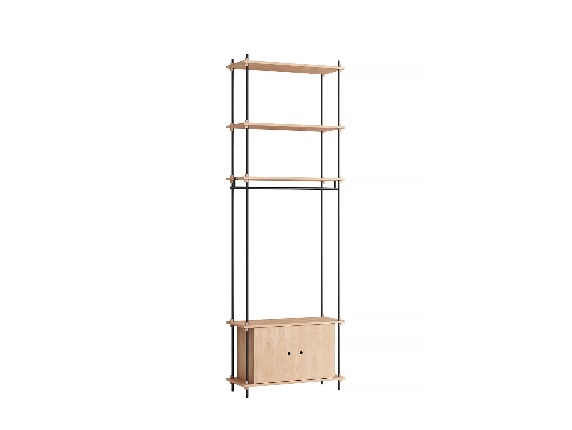 Moebe Shelving System - S.255.1.G Set in Black / Oiled Oak