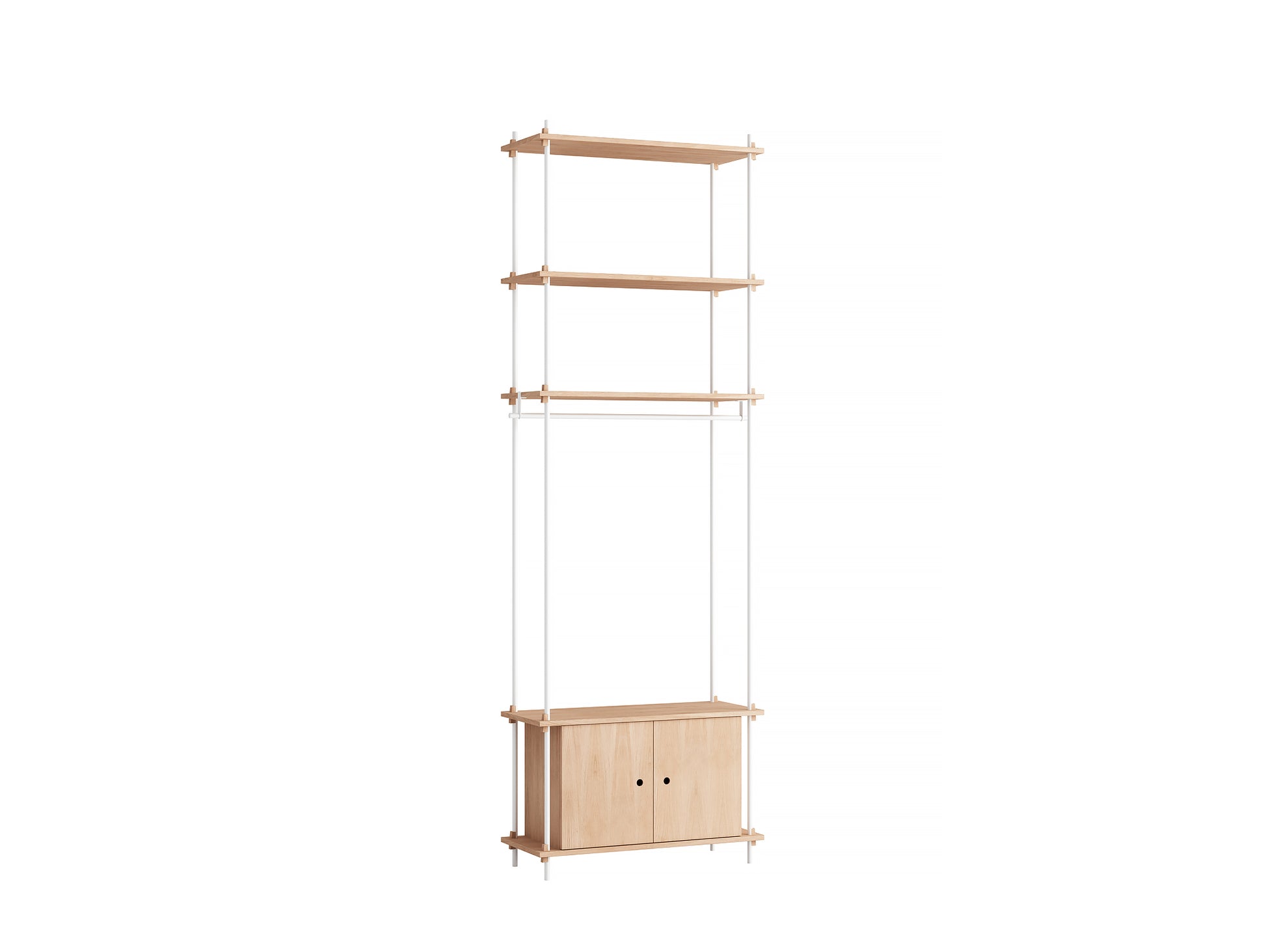 Moebe Shelving System - S.255.1.G Set in White / Oiled Oak