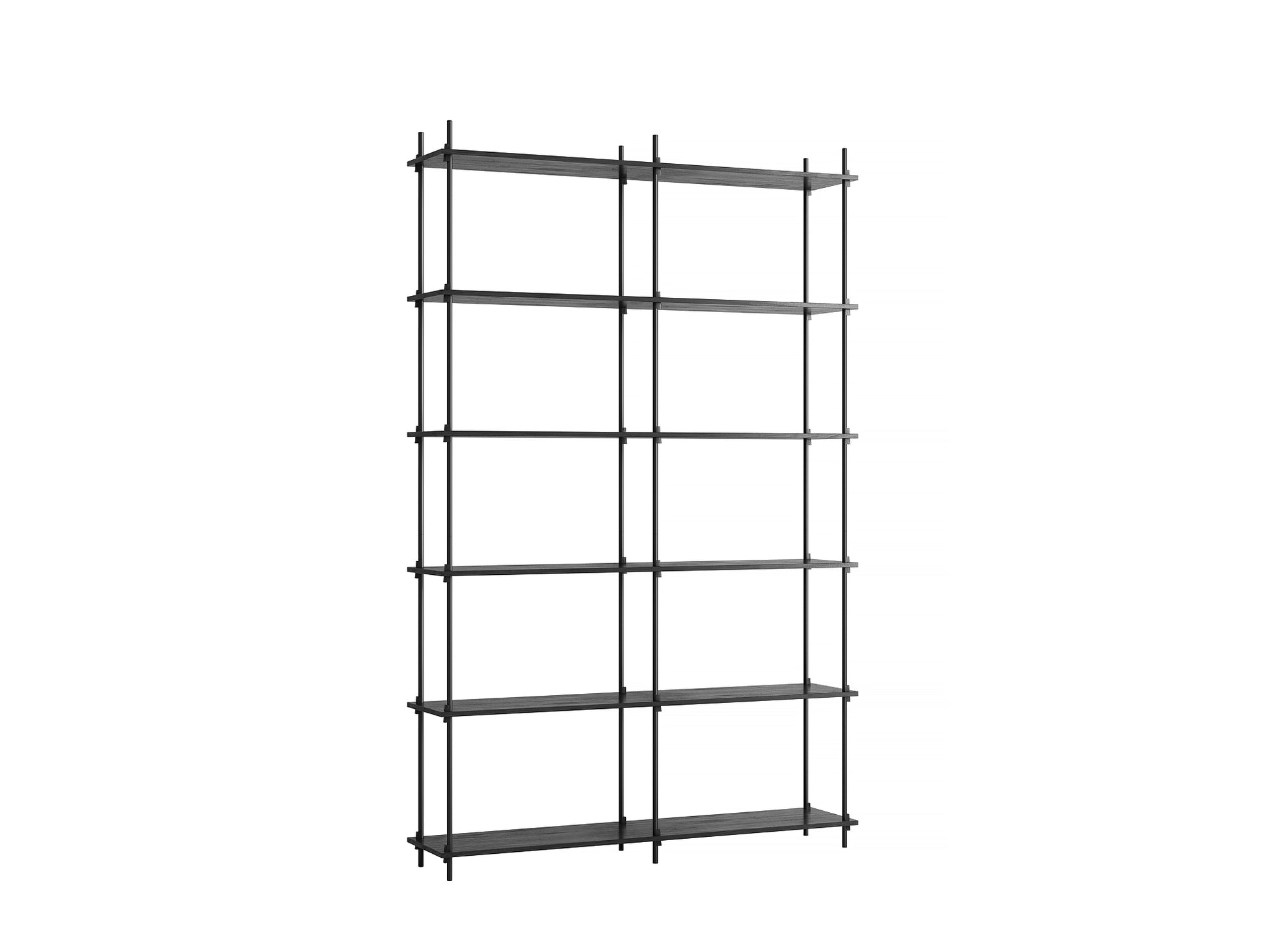 Moebe Shelving System - S.255.2.B Set in Black / Black Painted Oak