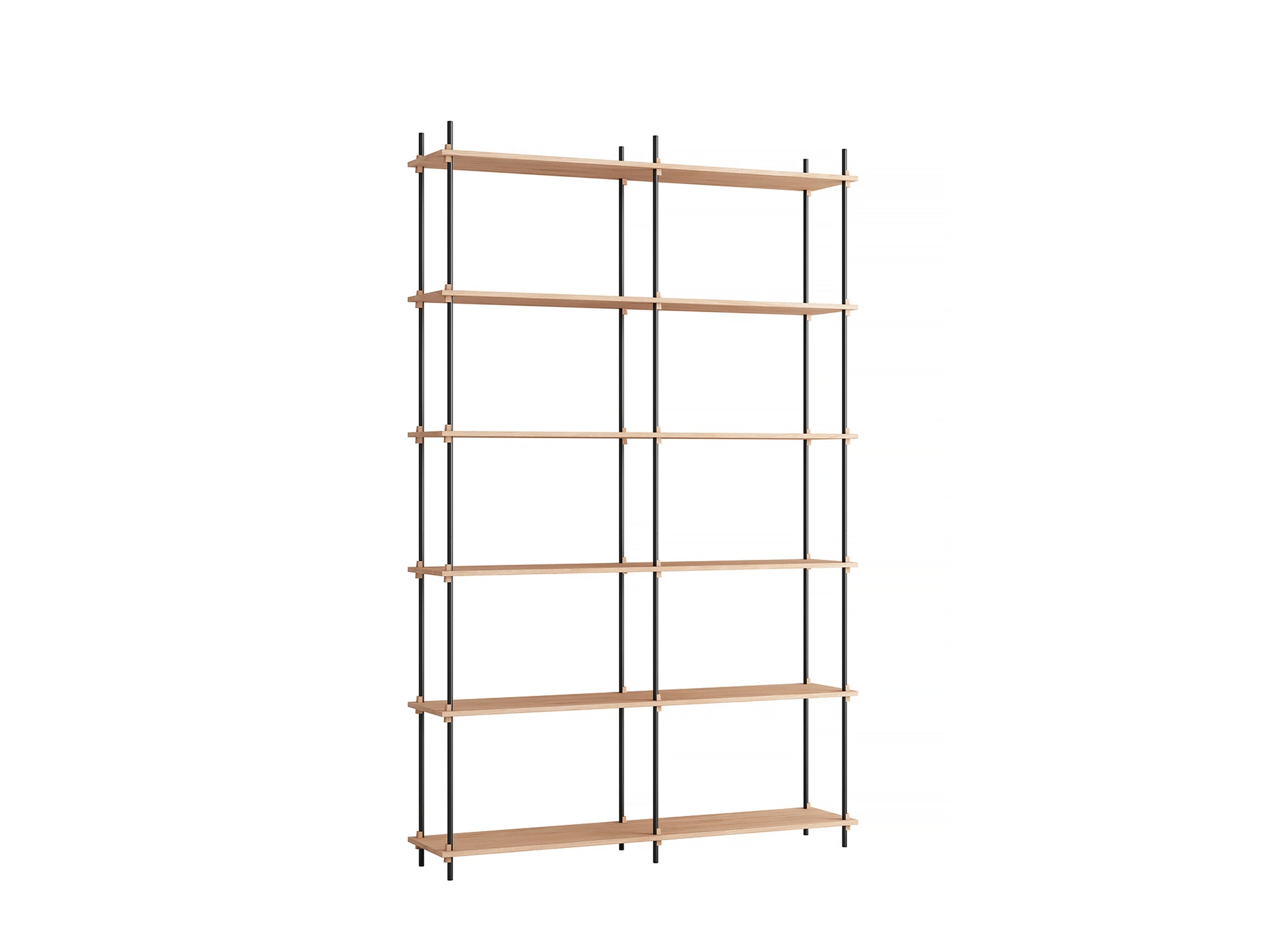 Moebe Shelving System - S.255.2.B Set in Black / Oiled Oak