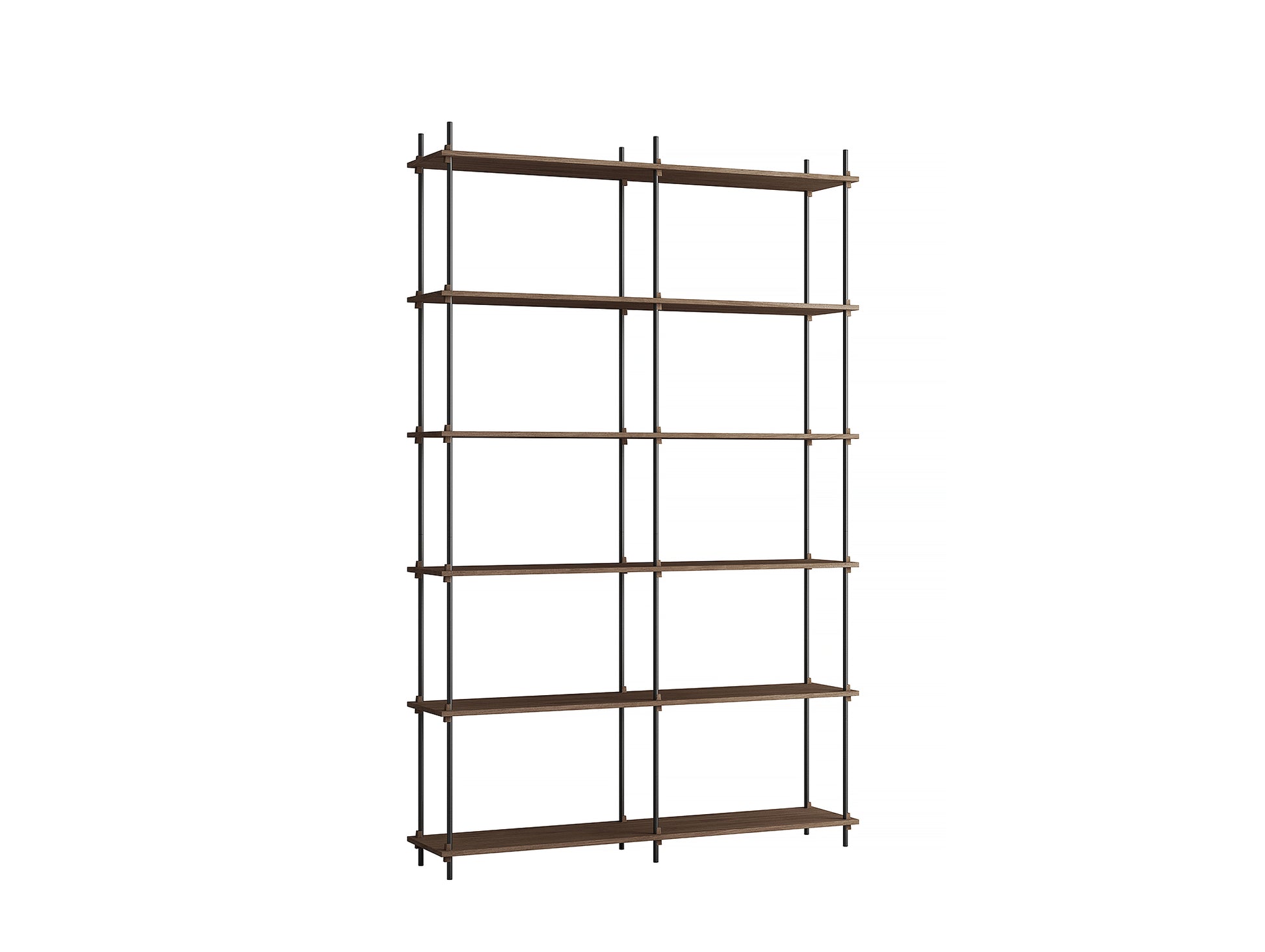 Moebe Shelving System - S.255.2.B Set in Black / Smoked Oak