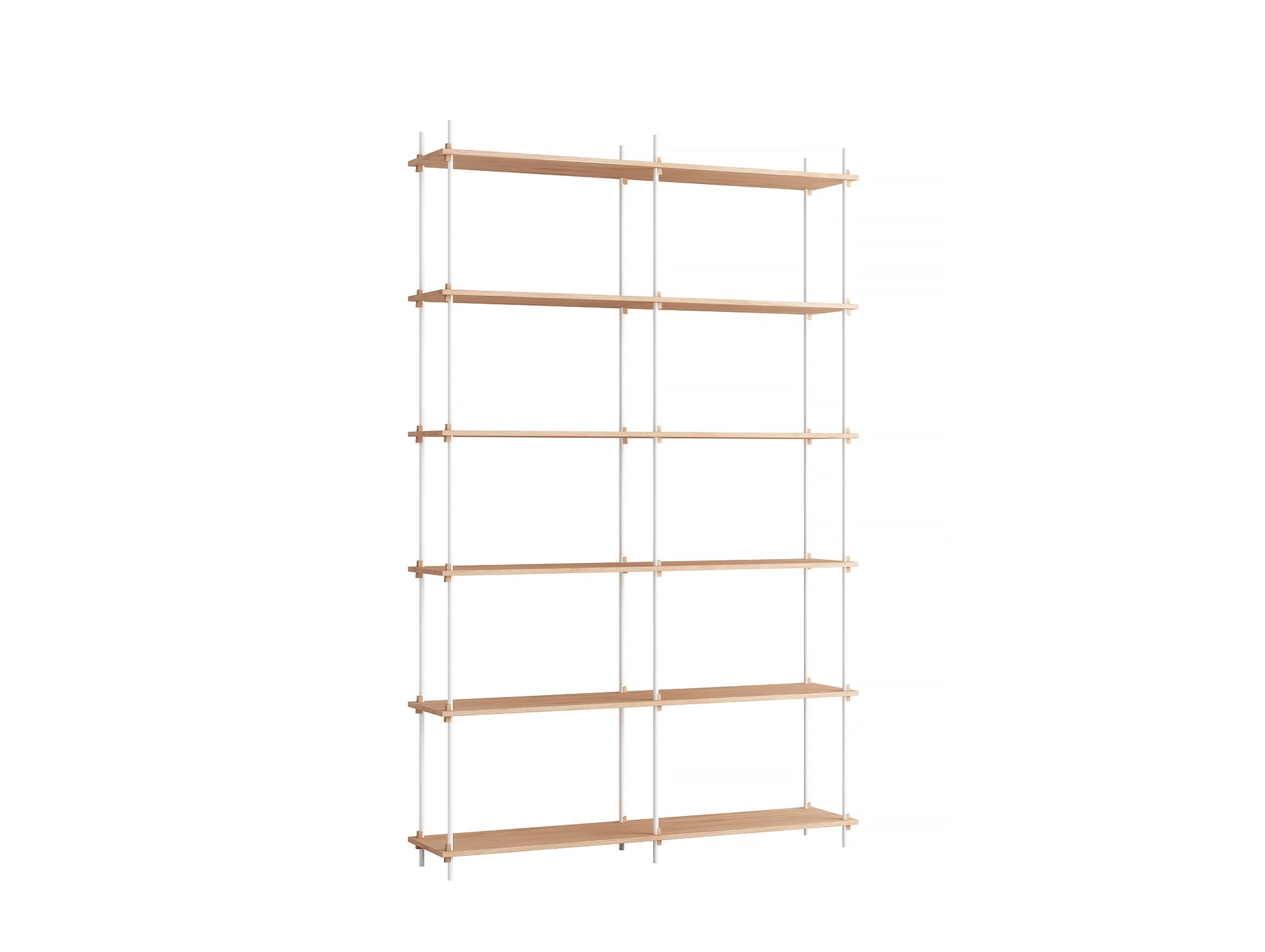 Moebe Shelving System - S.255.2.B Set in White / Oiled Oak