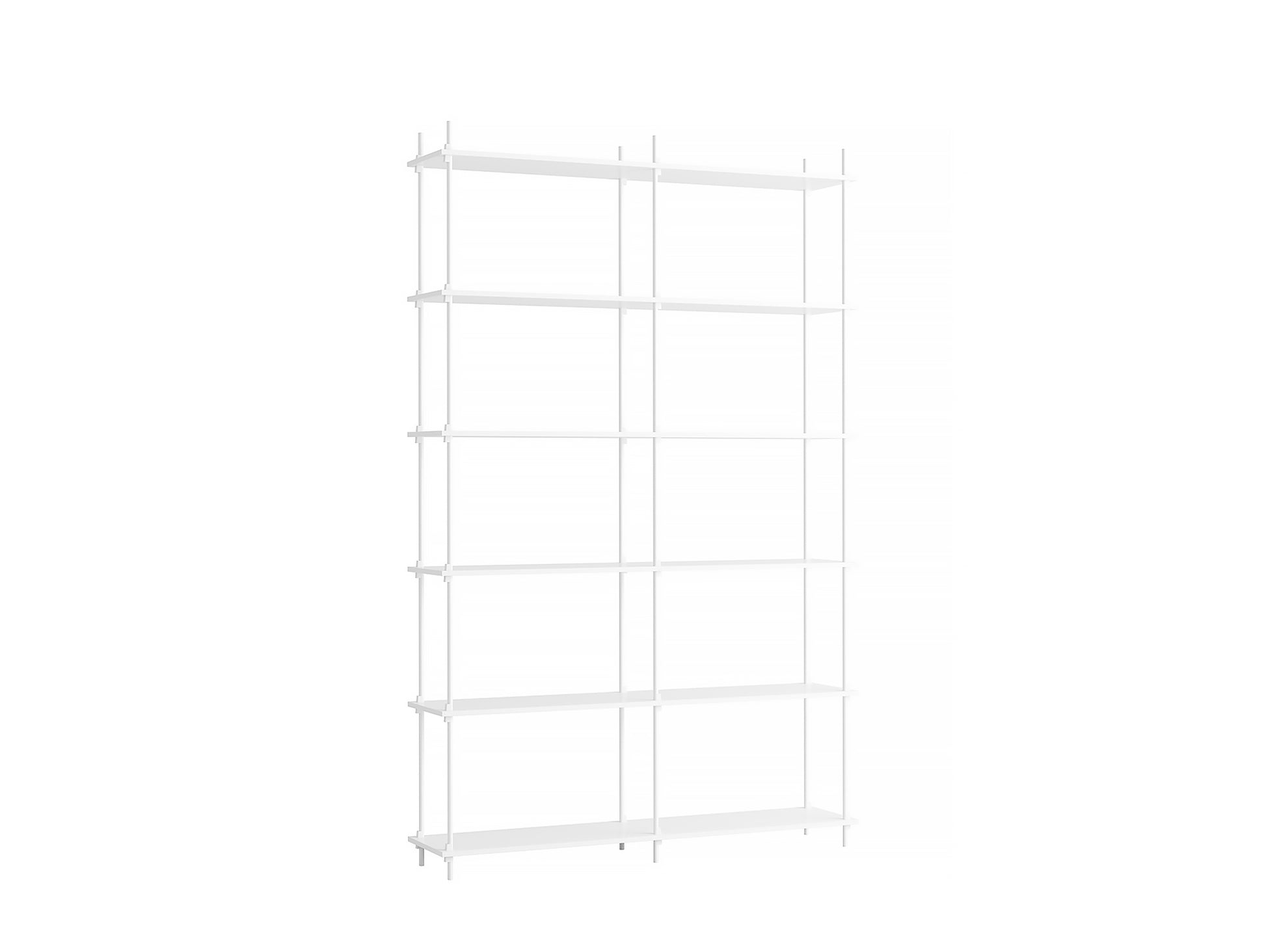 Moebe Shelving System - S.255.2.B Set in White / White Lacquered Finish