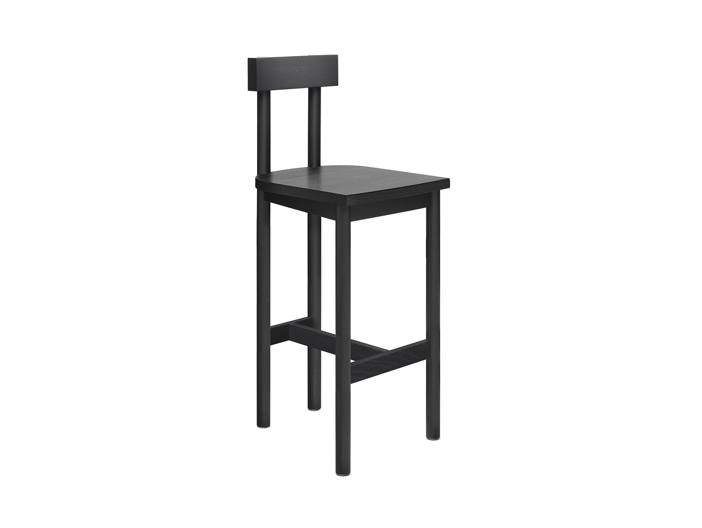 SX02 Gamar Stool by e15 - Jet Black Lacquered Oak