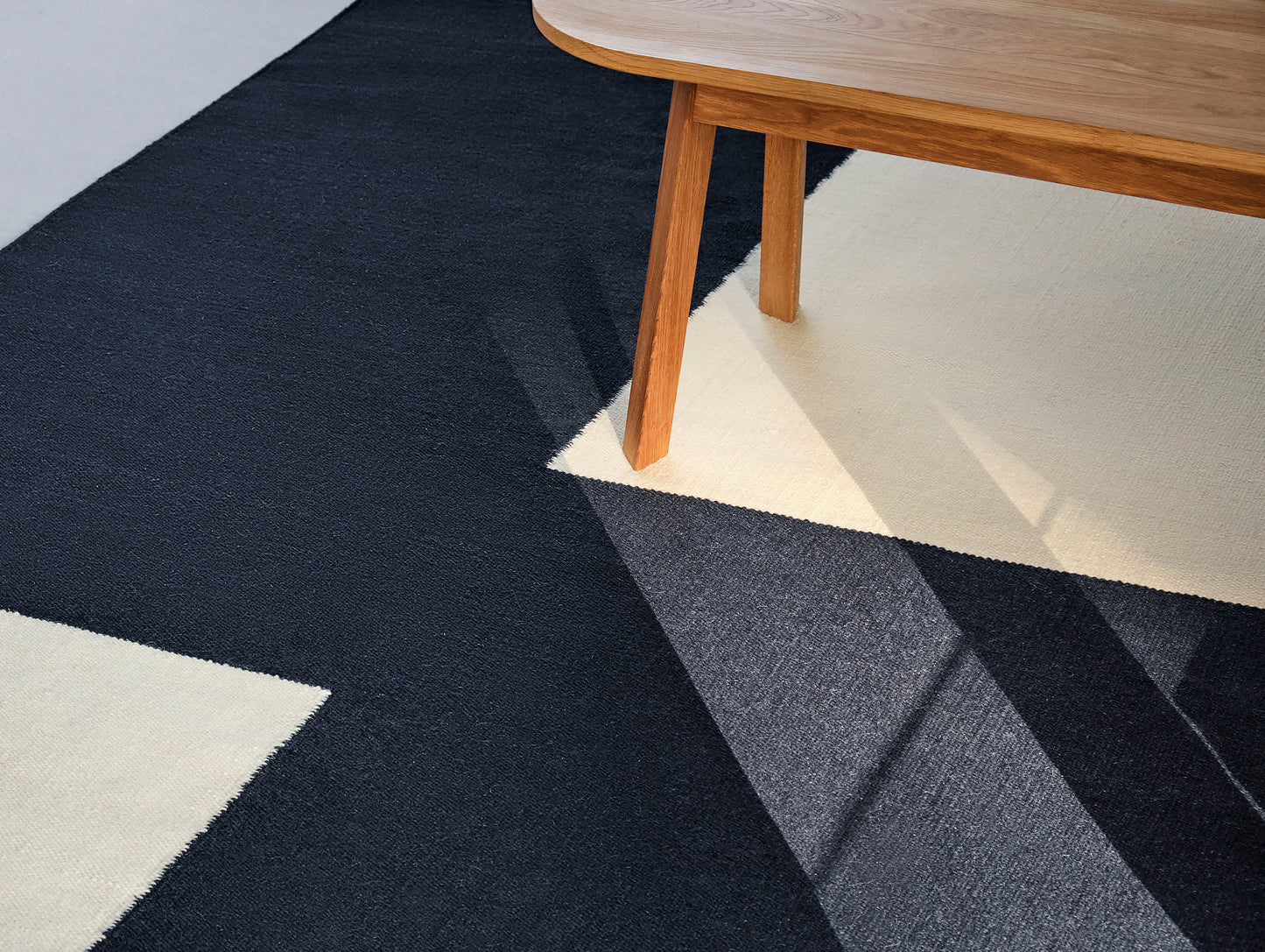 170 x 240 cm / Blue Offset / Ethan Cook Flat Works Rug by HAY
