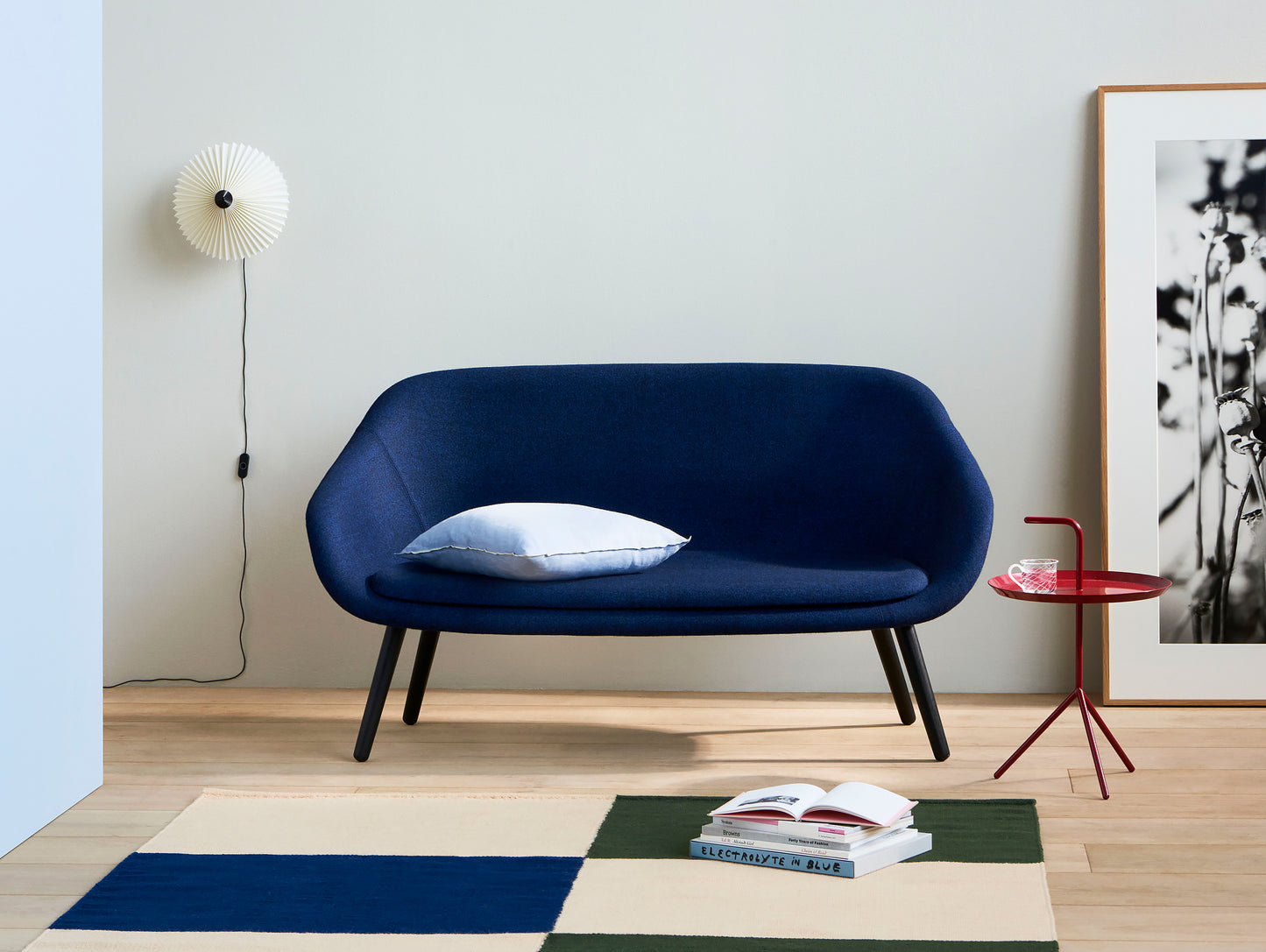 170 x 240 cm / Peach Green Check / Ethan Cook Flat Works Rug by HAY