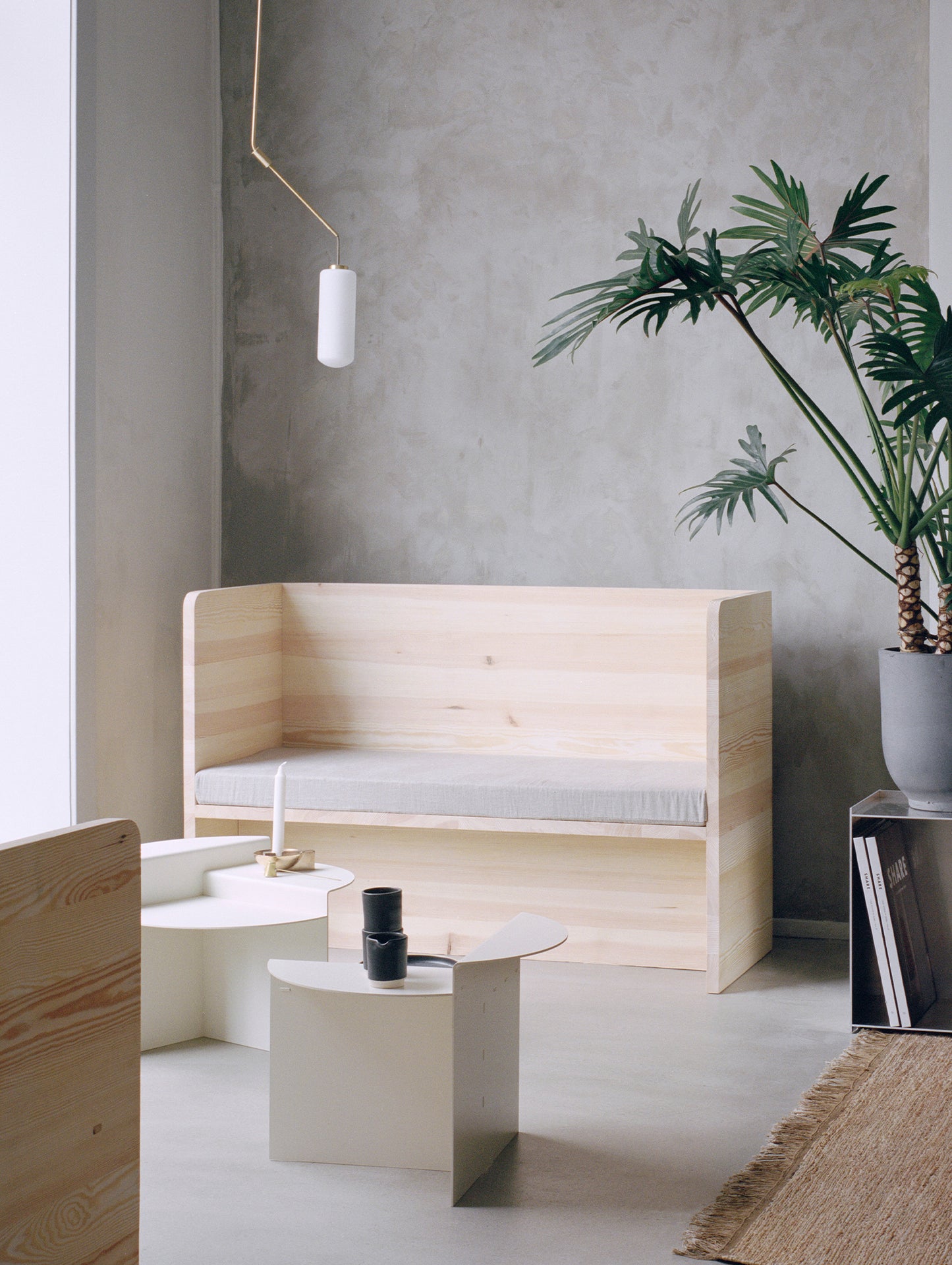 Atelier Couch by Frama - Natural Oiled Spruce / Linen Cushion
