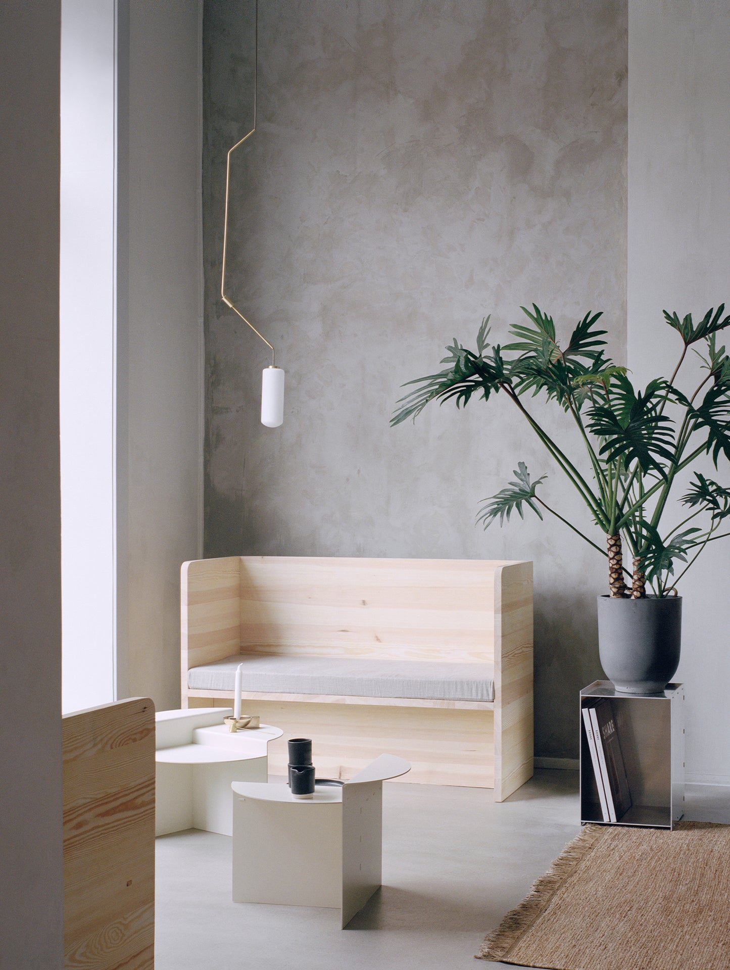 Atelier Couch by Frama - Natural Oiled Spruce / Linen Cushion