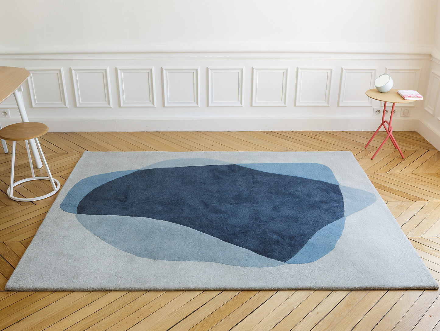 Blue/Grey Serge Rug by Hartô