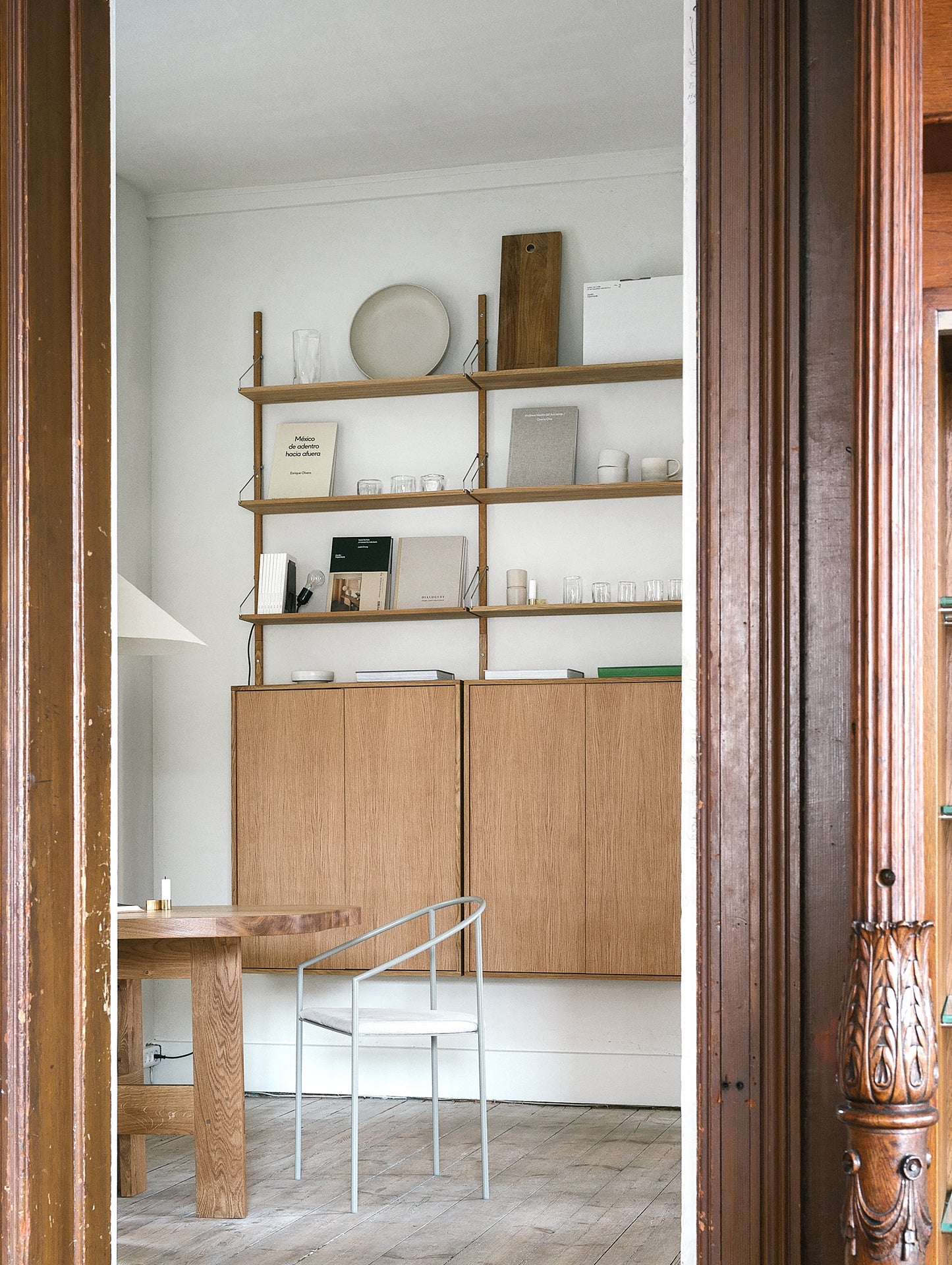 H1852 Cabinet Section (Large) in Oiled Oak with 3 x Shelves