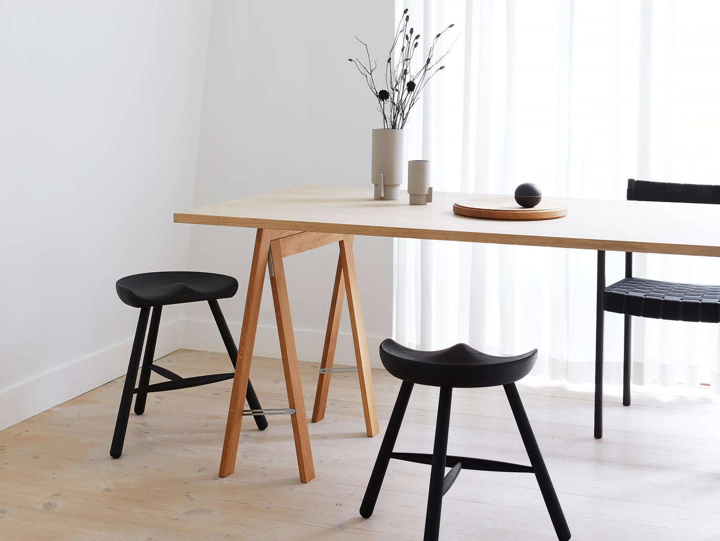 Shoemaker Chair No.49, Black Stained Beech