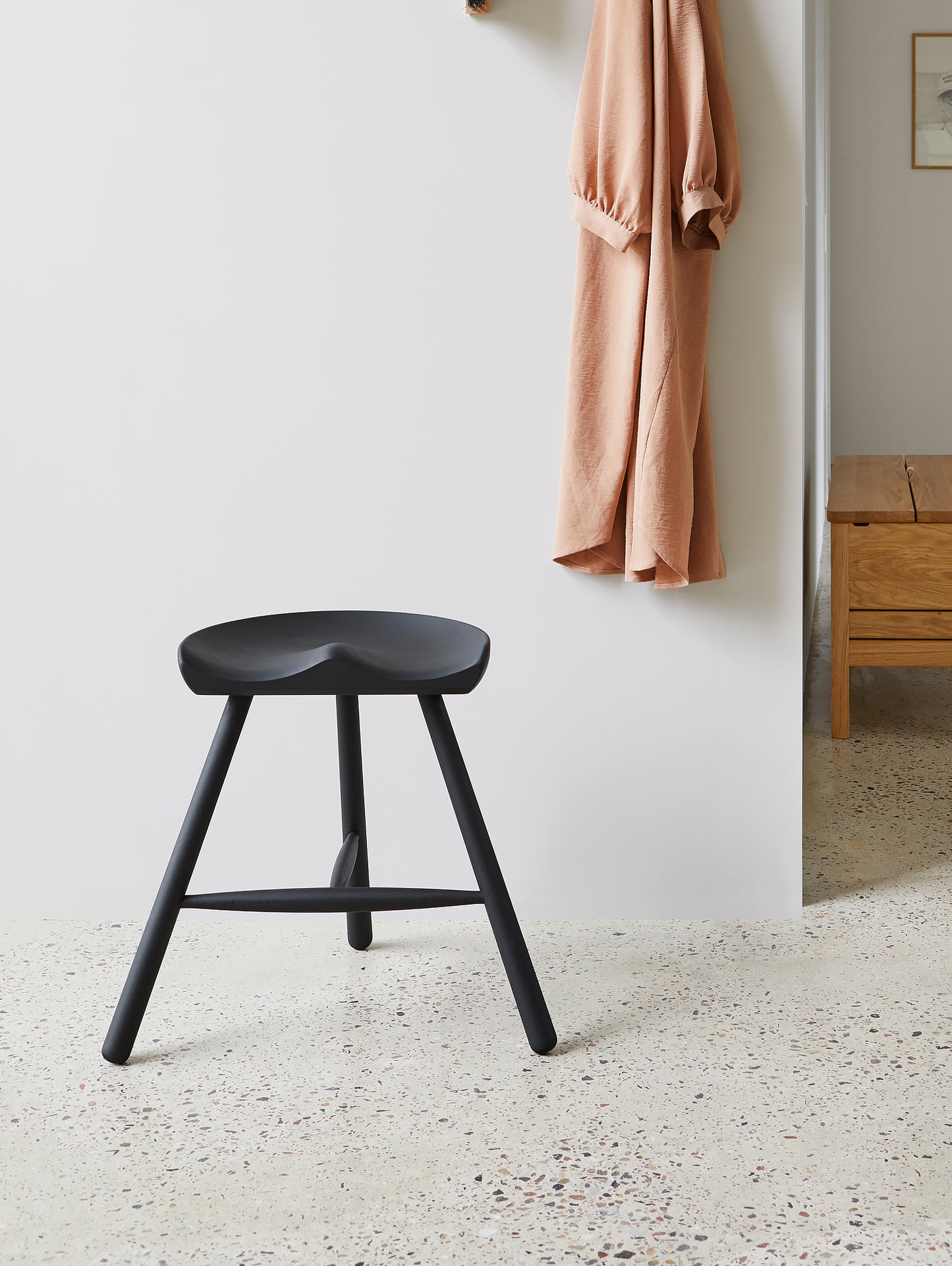 Shoemaker Chair No.49, Black Stained Beech