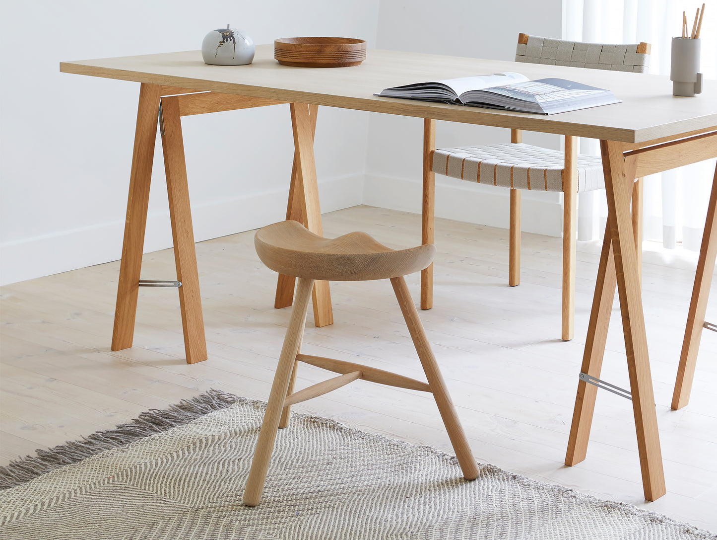 Shoemaker Chair No.49, White Oiled Oak