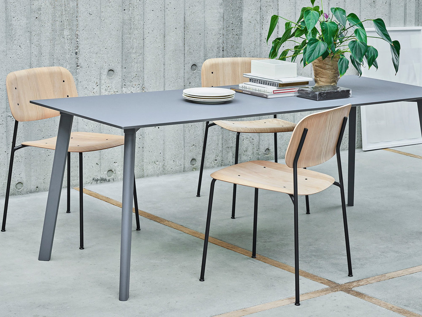 CPH Deux 210 Table - Stone Grey