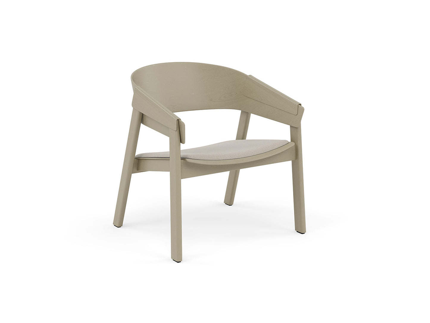 Cover Lounge Chair Upholstered by Muuto - Dark Beige Oak / Steelcut Trio 213