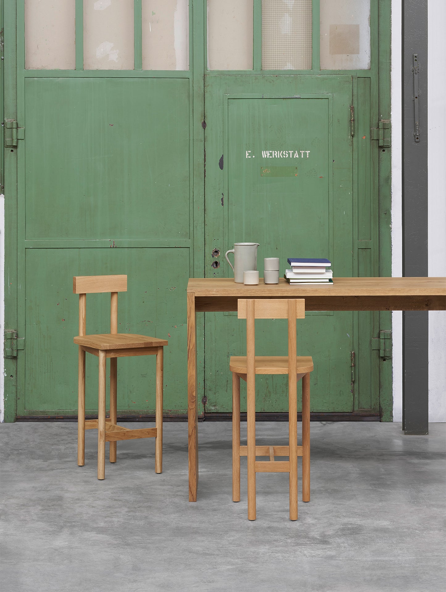 SX02 Gamar Stool by e15 - Clear Lacquered Oak