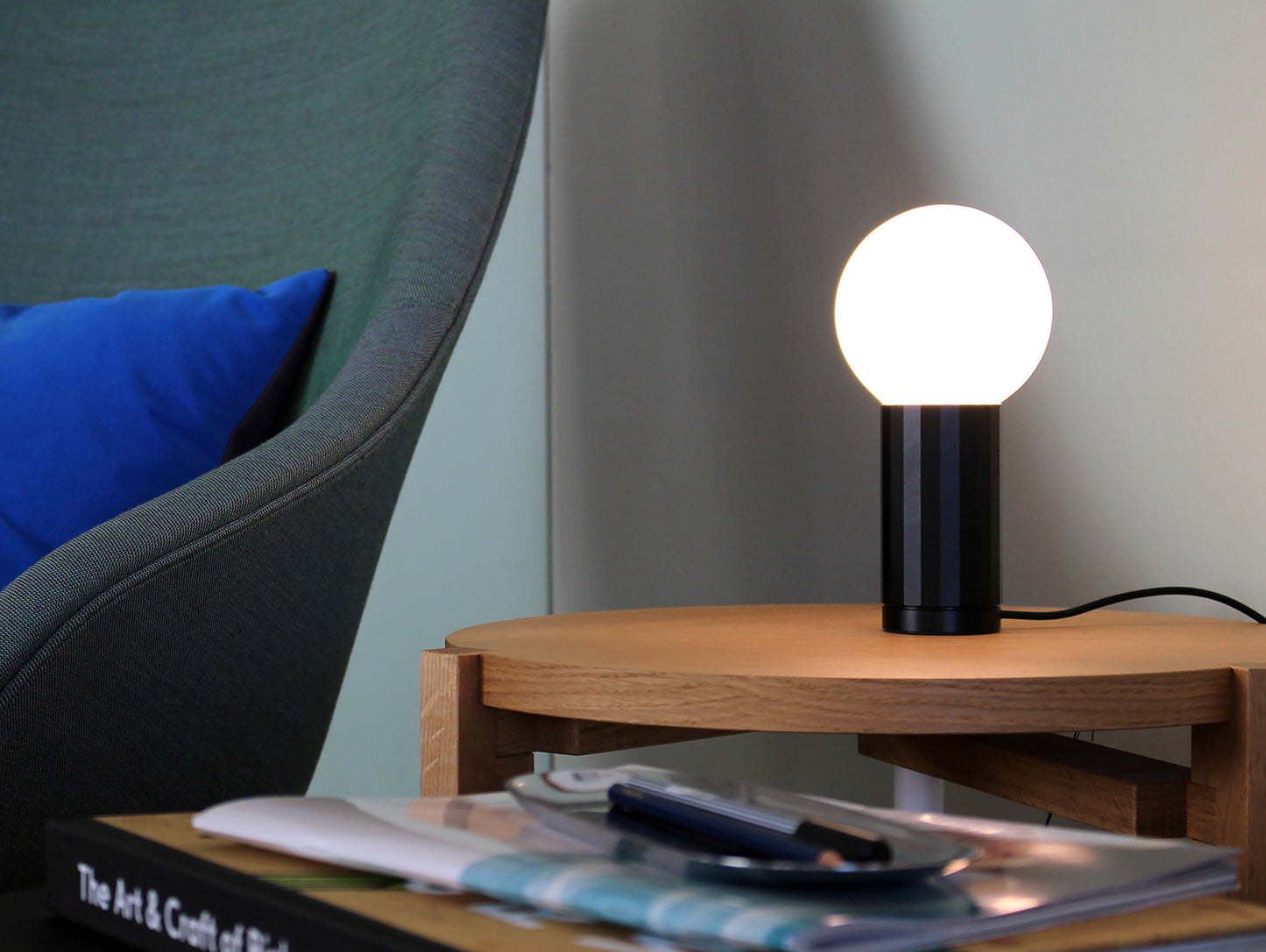 Black Turn On Lamp by HAY