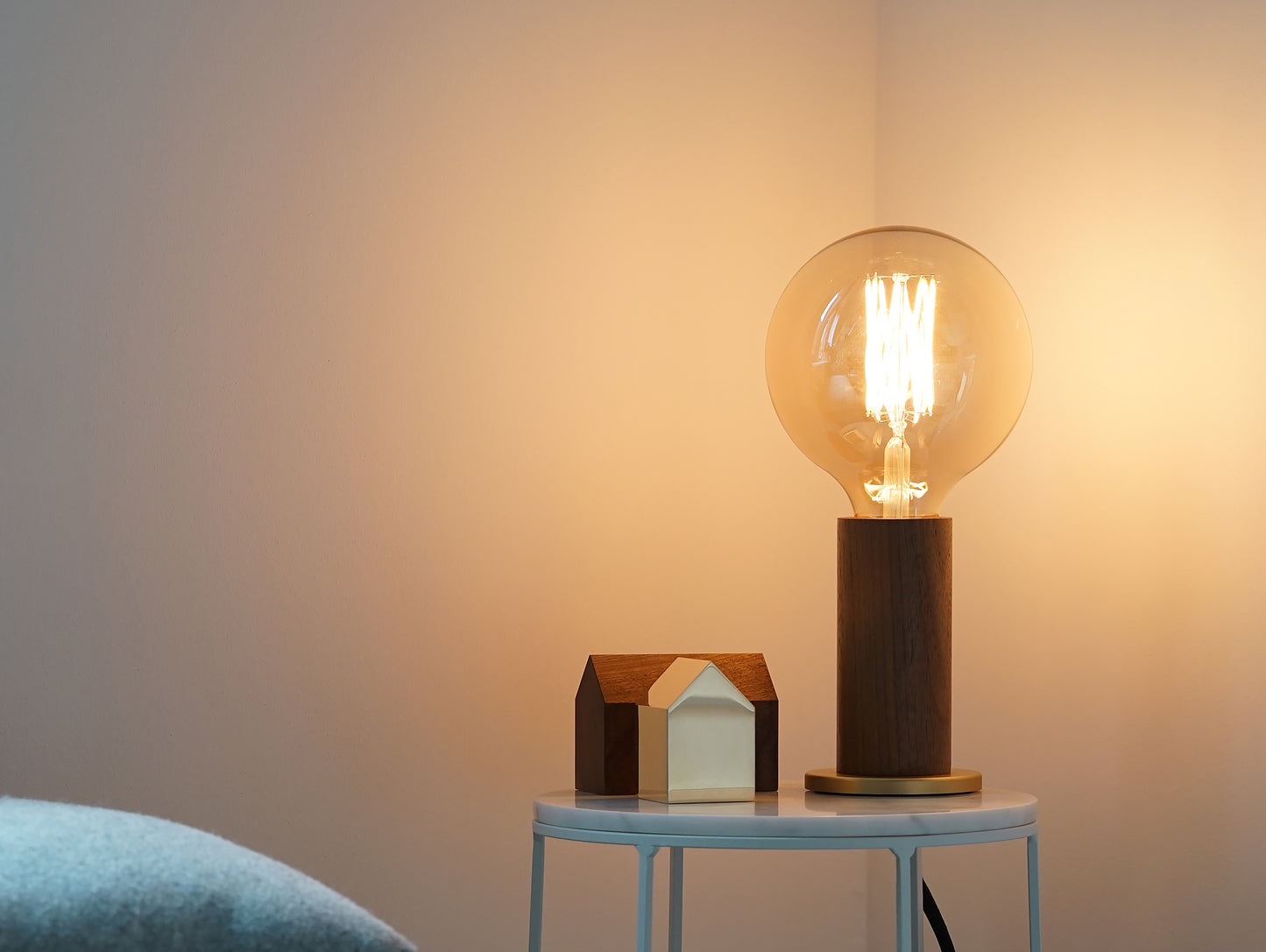 Walnut Knuckle Table Lamp by Tala