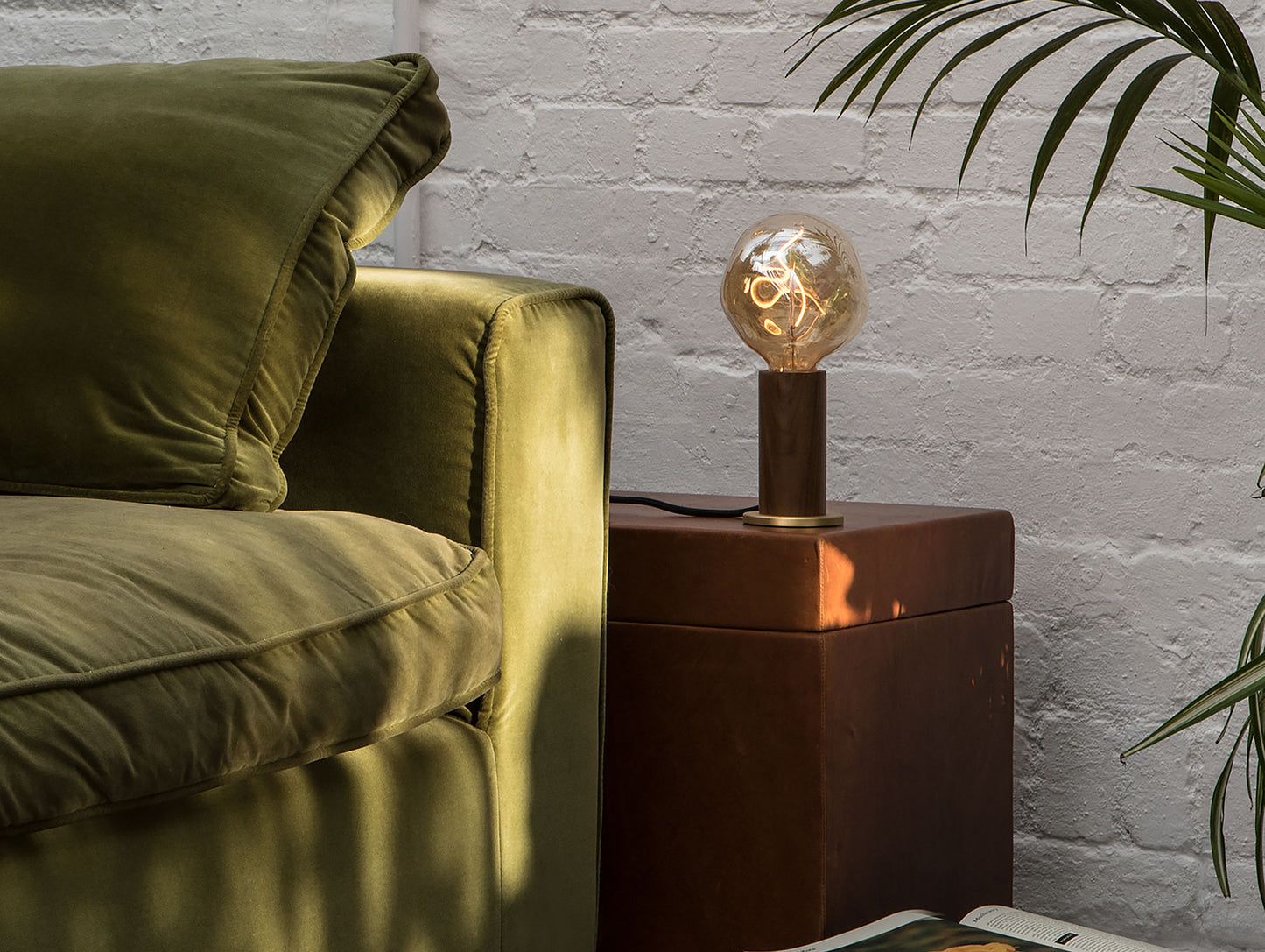 Walnut Knuckle Table Lamp by Tala