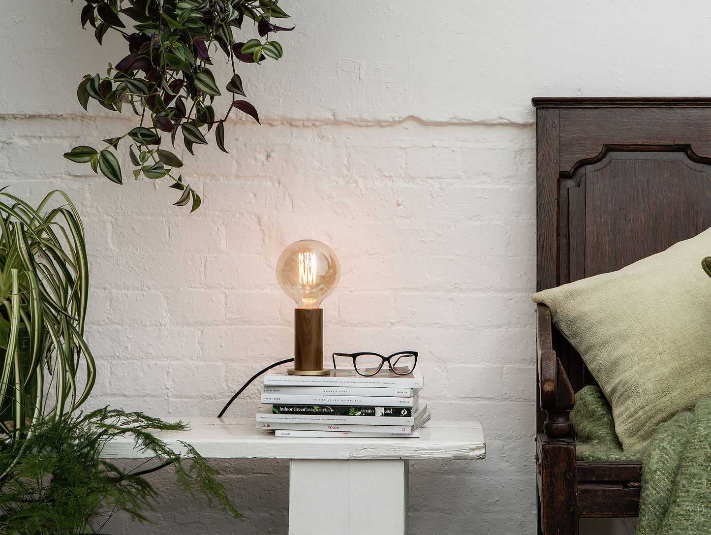 Walnut Knuckle Table Lamp by Tala