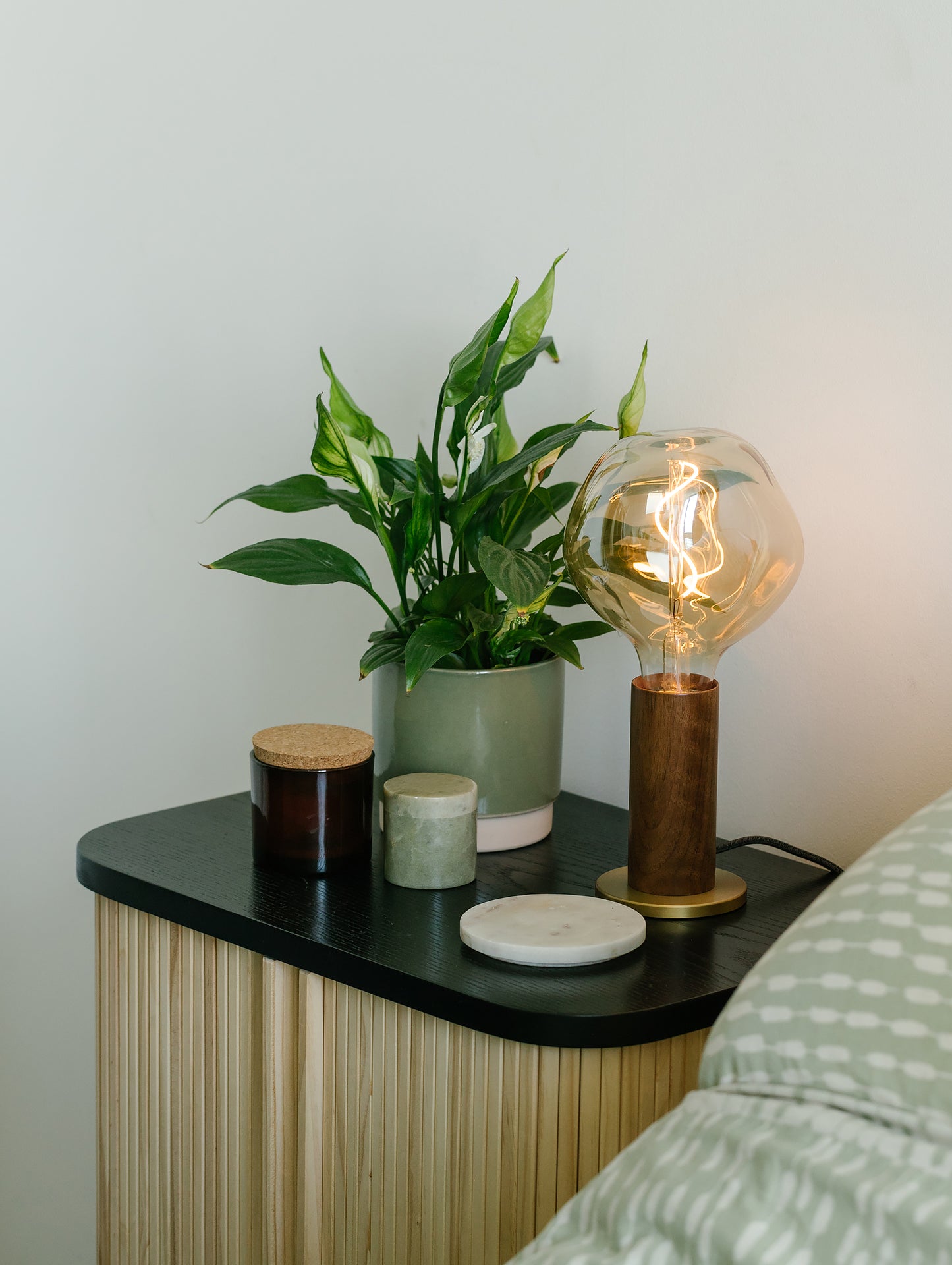 Walnut Knuckle Table Lamp by Tala