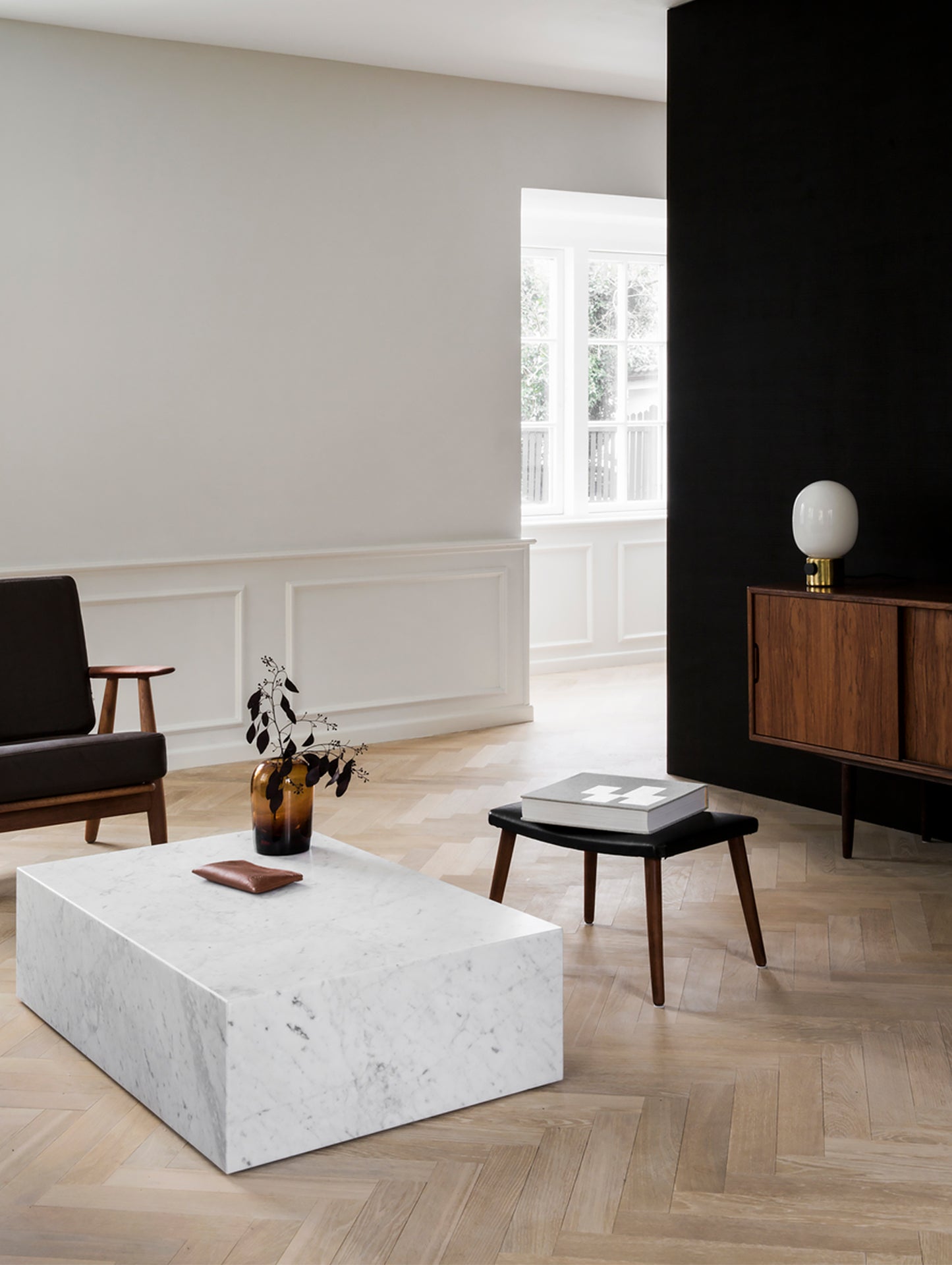 Marble Plinth Low - Carrara Marble - by Menu